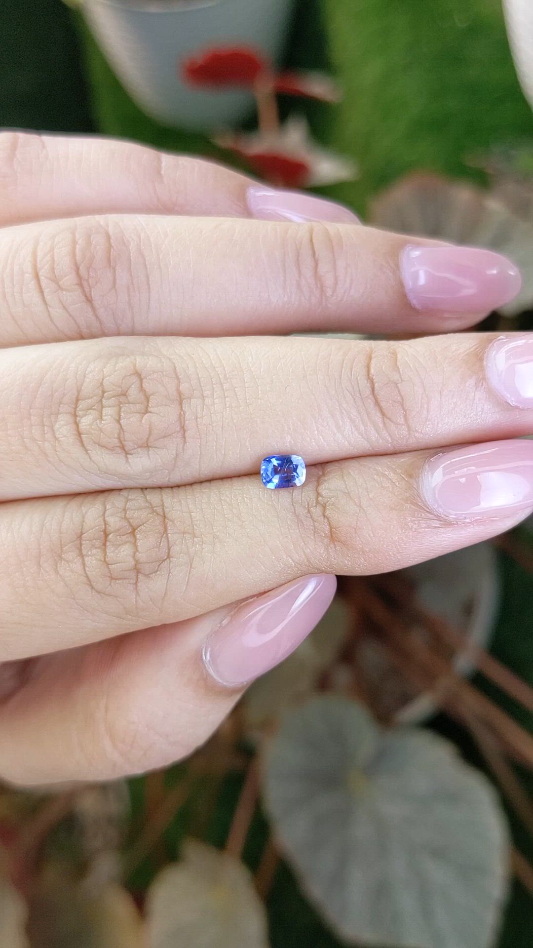 0.35 Ct. Blue Sapphire from Ceylon (Sri Lanka) Size Video