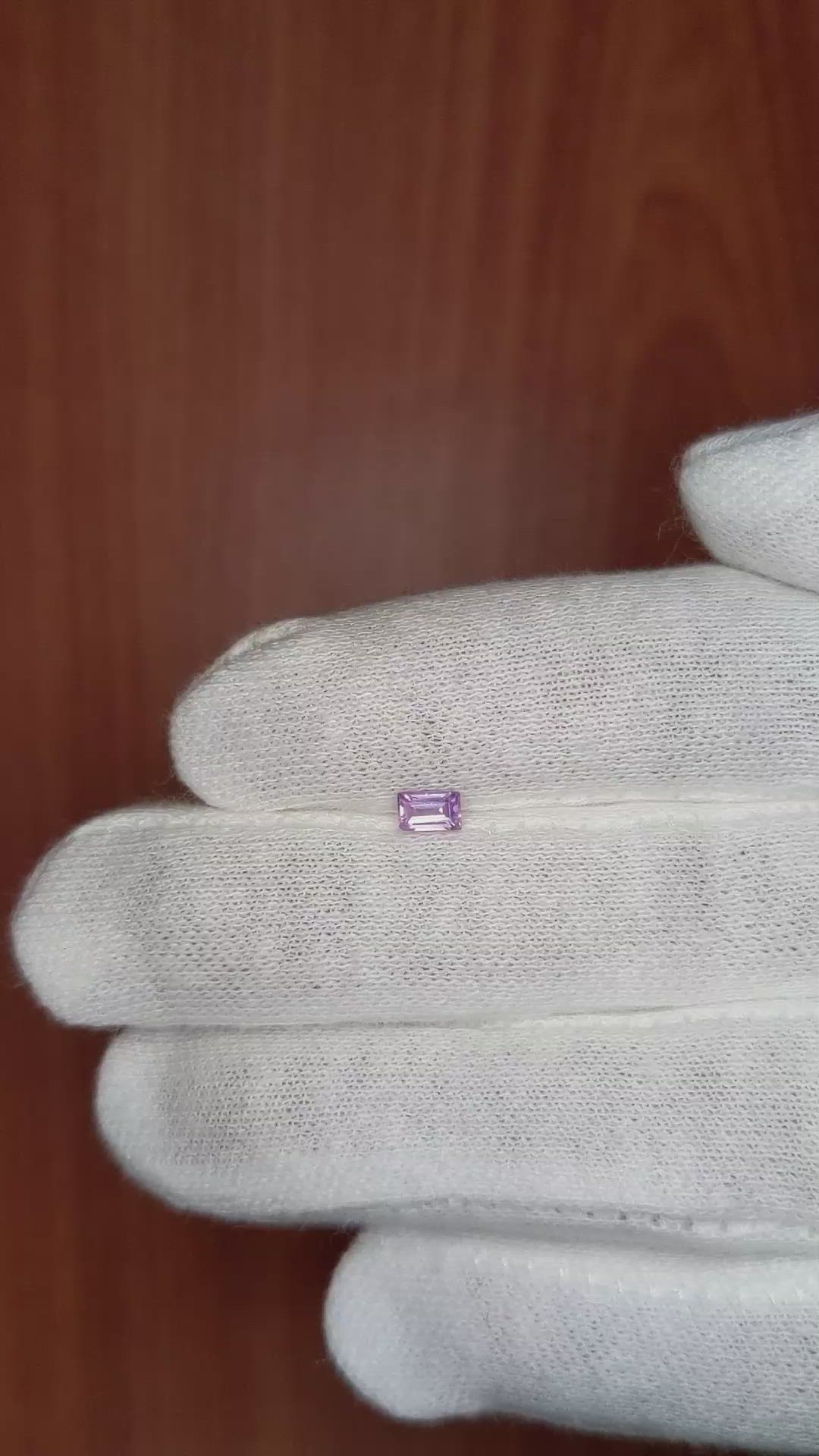 0.26 Ct. Pink Sapphire from Ceylon (Sri Lanka) Size Video