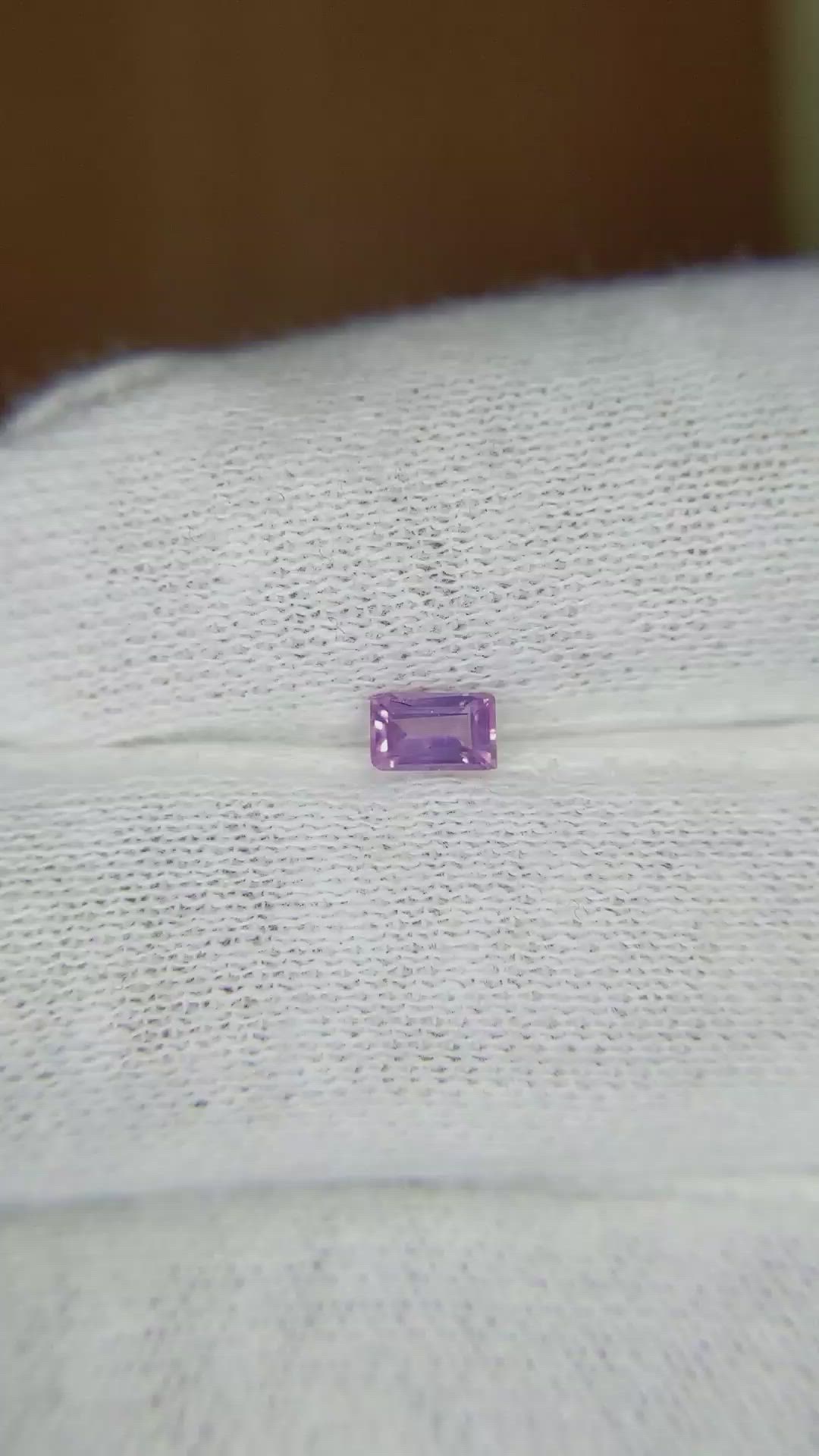 0.26 Ct. Pink Sapphire from Ceylon (Sri Lanka) Size Video