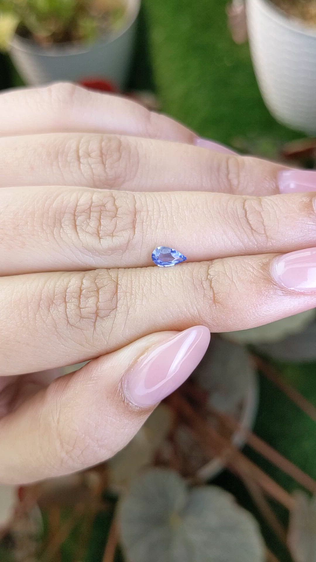 0.34 Ct. Blue Sapphire from Ceylon (Sri Lanka) Size Video