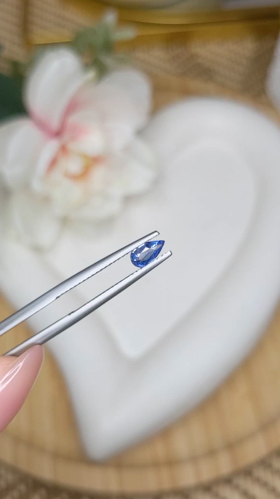 0.34 Ct. Blue Sapphire from Ceylon (Sri Lanka) Size Video