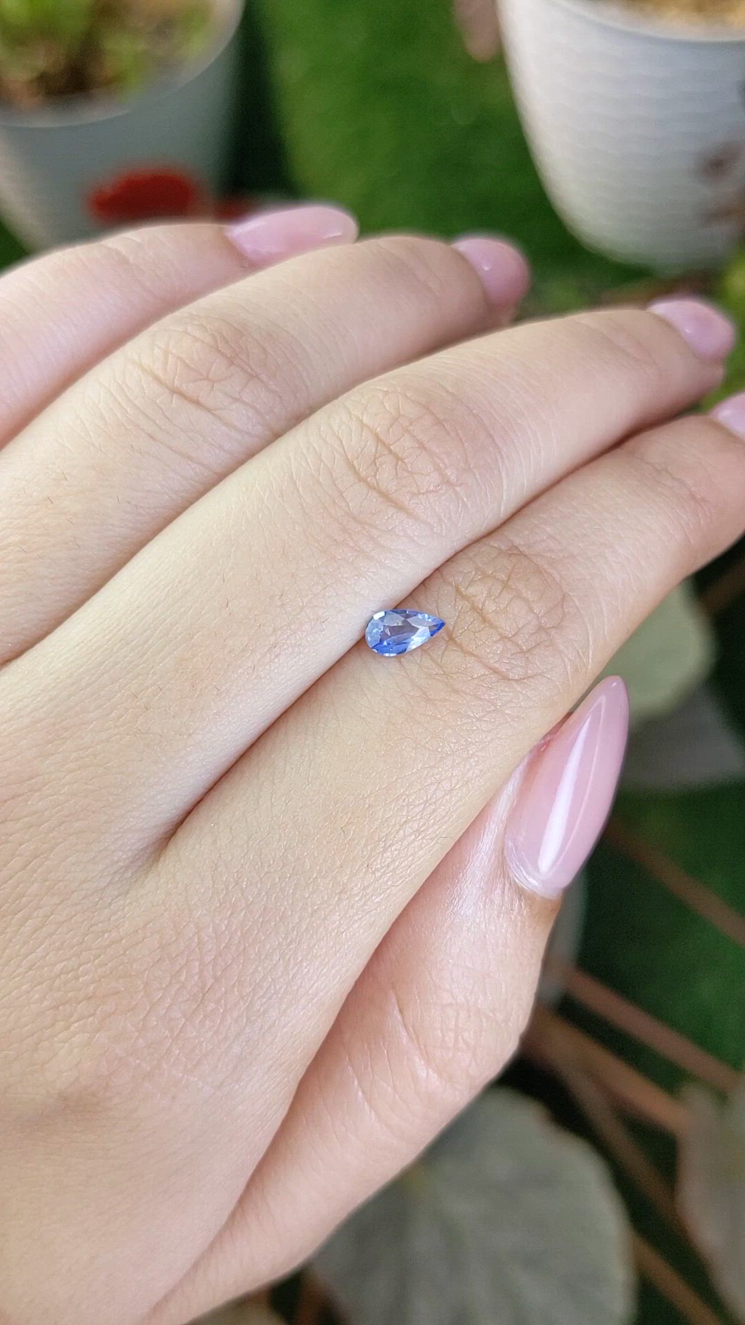 0.34 Ct. Blue Sapphire from Ceylon (Sri Lanka) Size Video