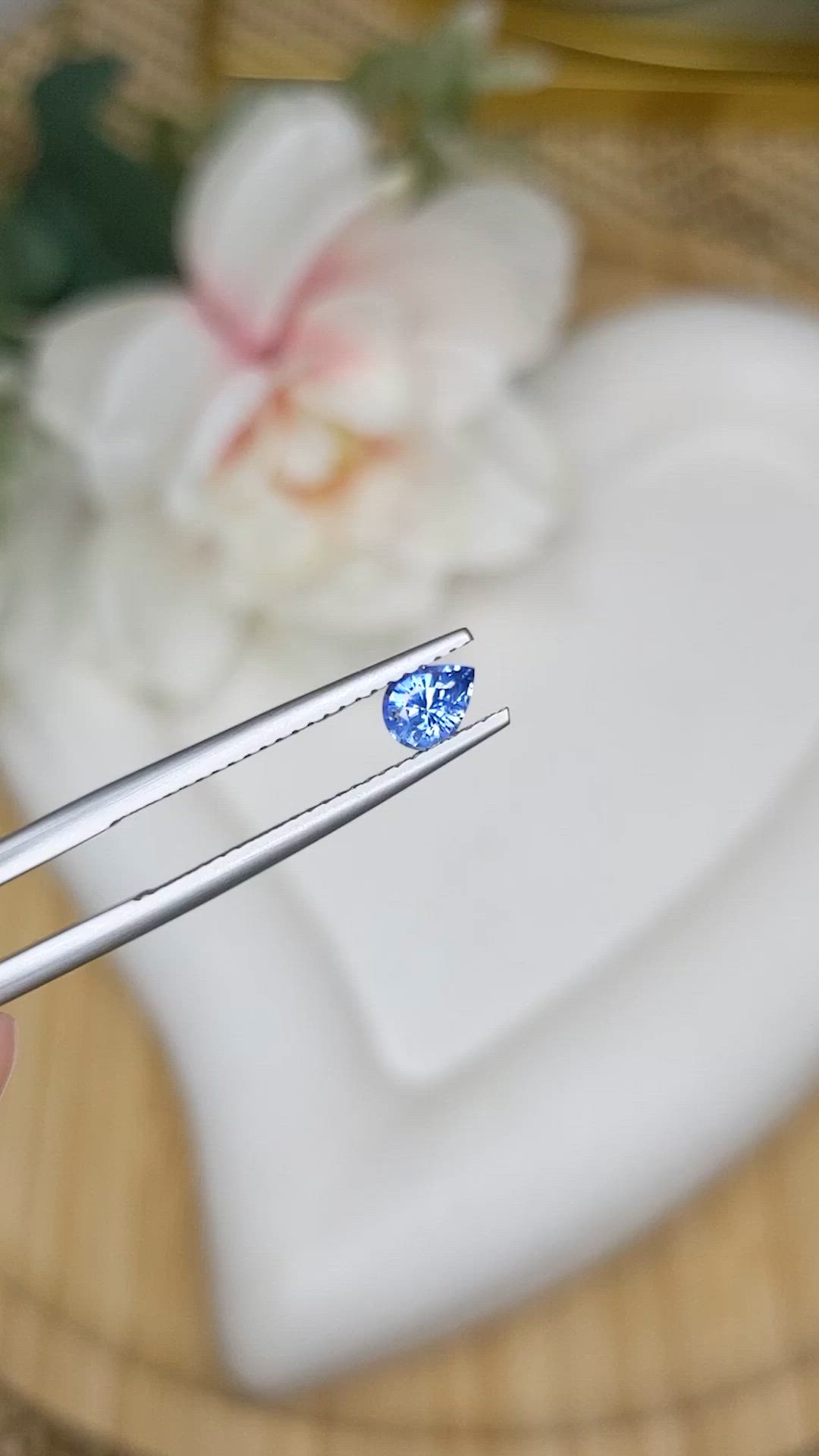 0.42 Ct. Blue Sapphire from Ceylon (Sri Lanka) Size Video