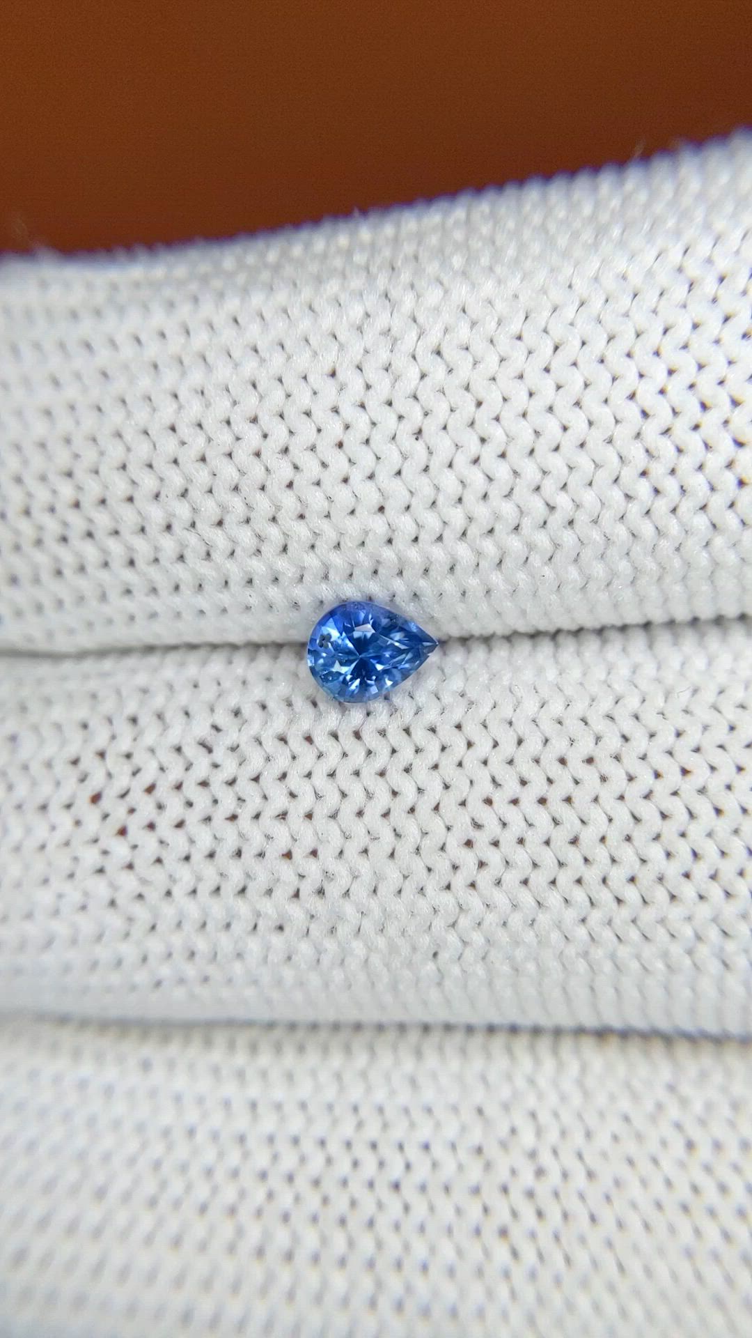 0.42 Ct. Blue Sapphire from Ceylon (Sri Lanka) Size Video