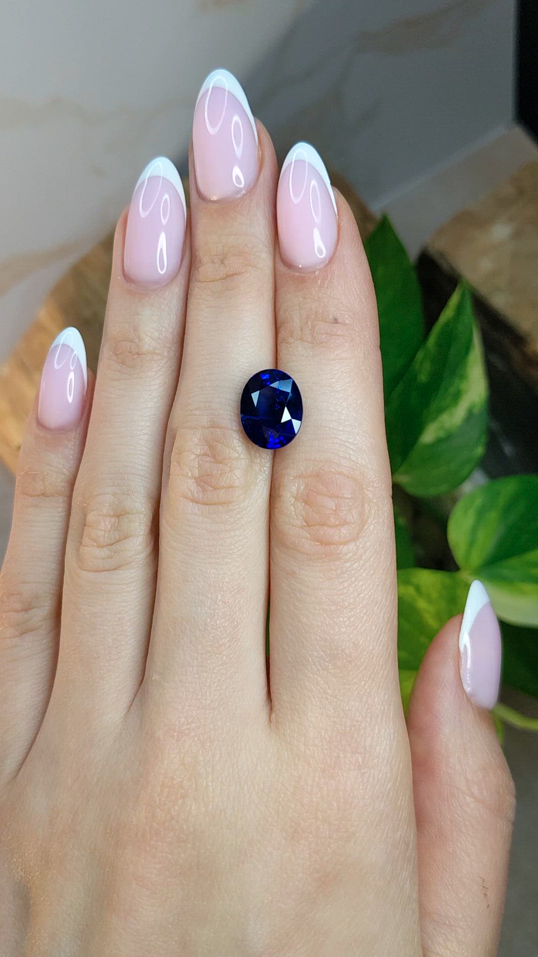 7.32 Ct. Blue Sapphire from Madagascar Size Video