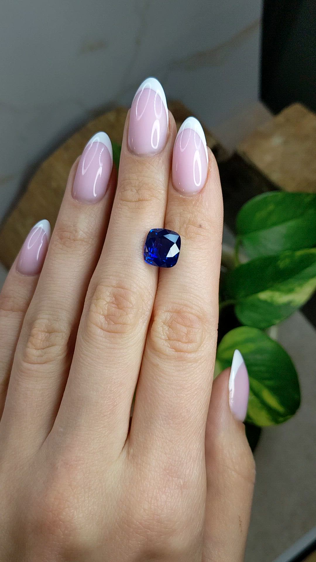 6.12 Ct. Blue Sapphire from Ceylon (Sri Lanka) Size Video