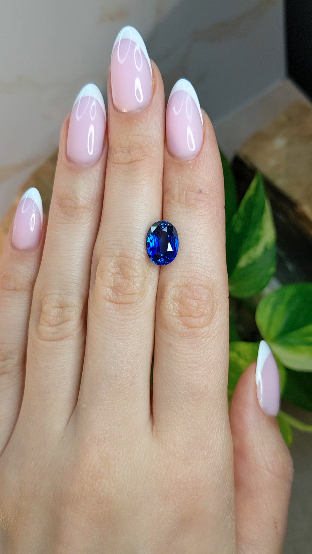 5.02 Ct. Blue Sapphire from Ceylon (Sri Lanka) Size Video