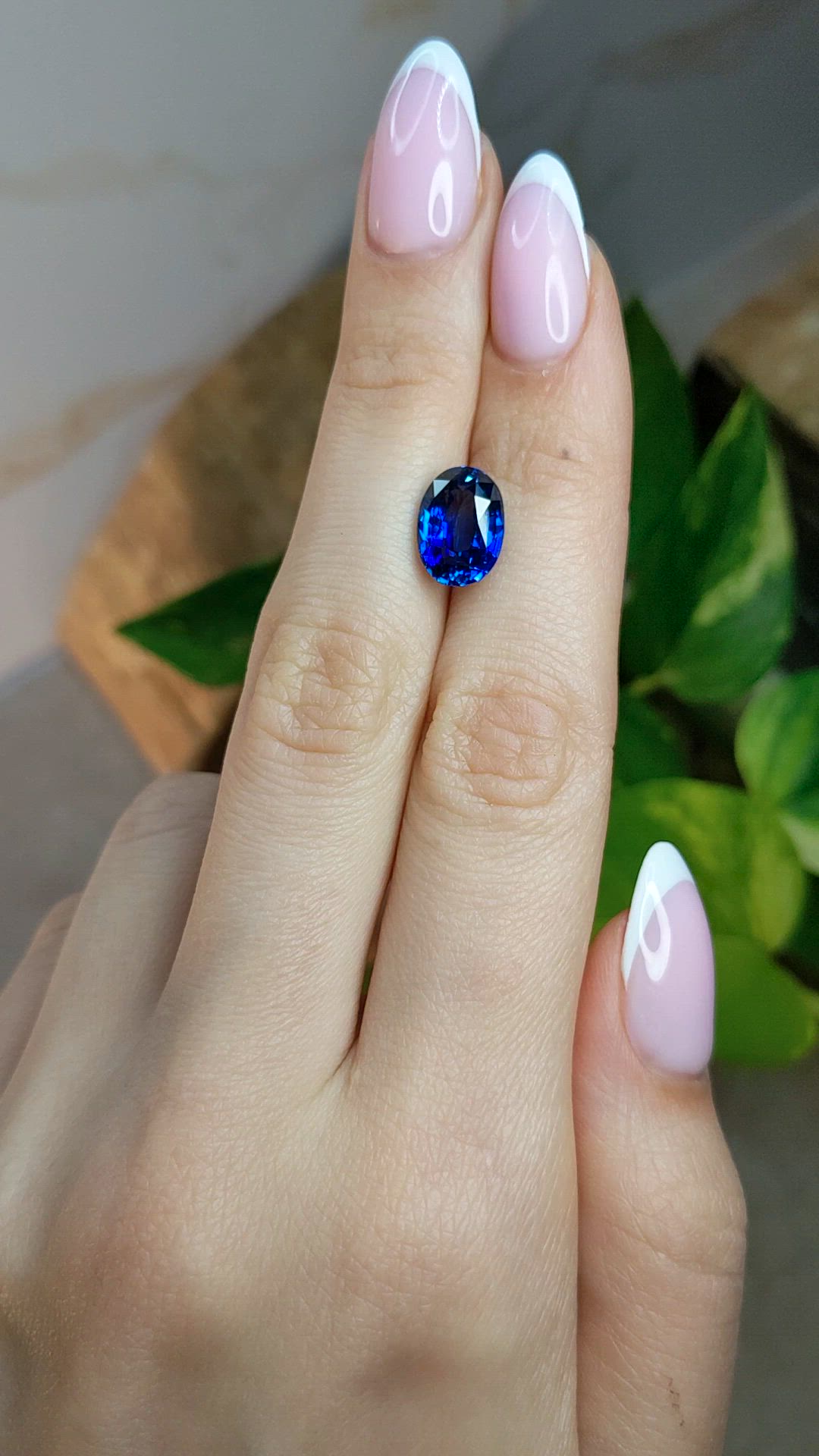 5.02 Ct. Blue Sapphire from Ceylon (Sri Lanka) Size Video