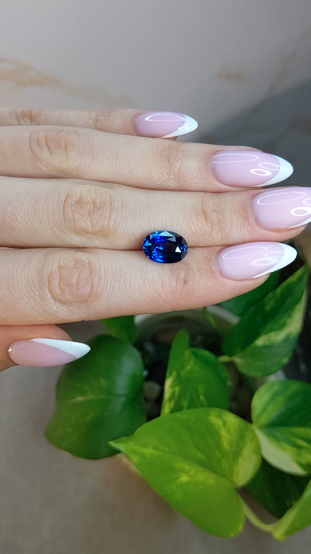 5.02 Ct. Blue Sapphire from Ceylon (Sri Lanka) Size Video
