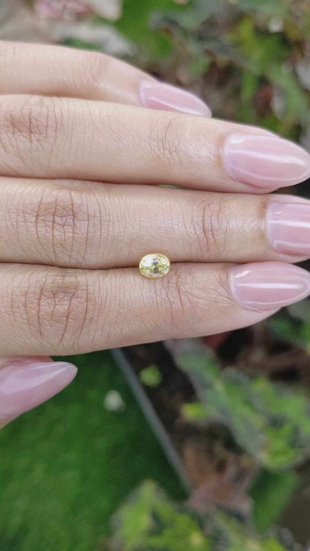 0.88 Ct. Yellow Sapphire from Ceylon (Sri Lanka) Size Video