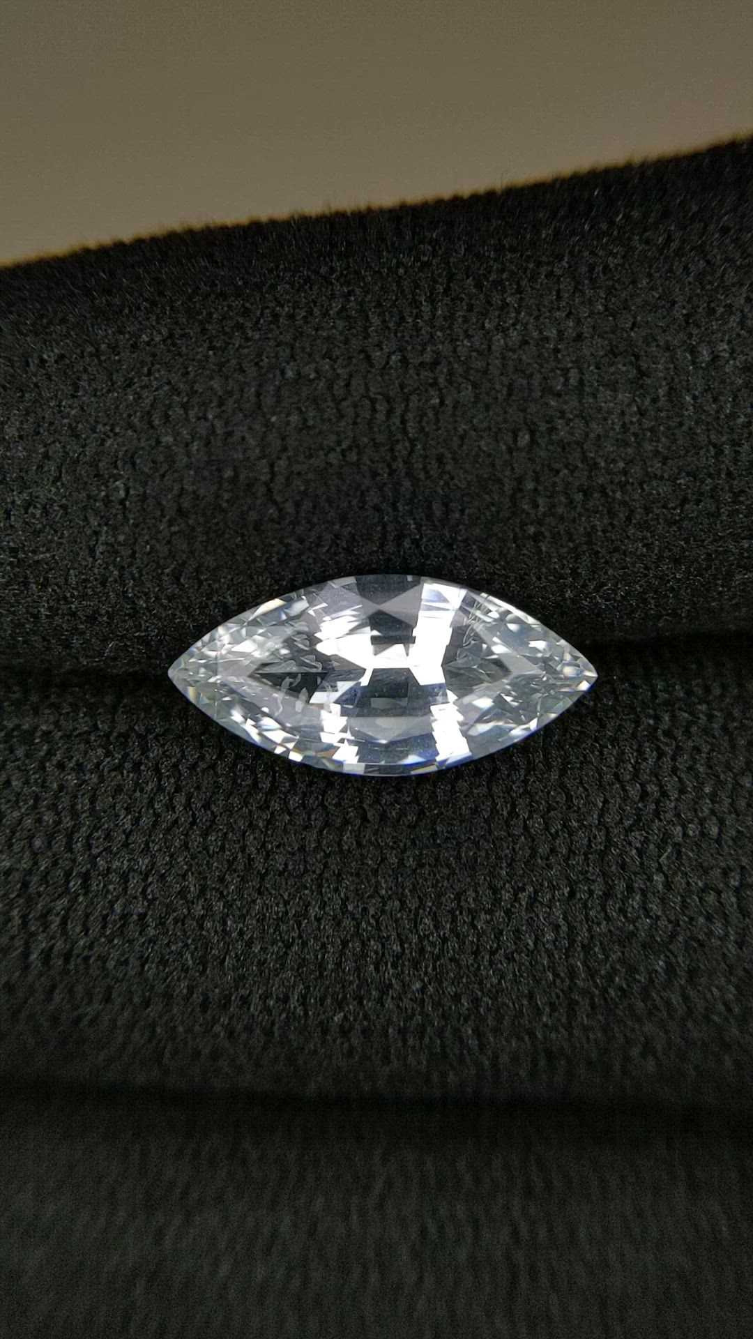 3.90 Ct. White Sapphire from Ceylon (Sri Lanka) Size Video
