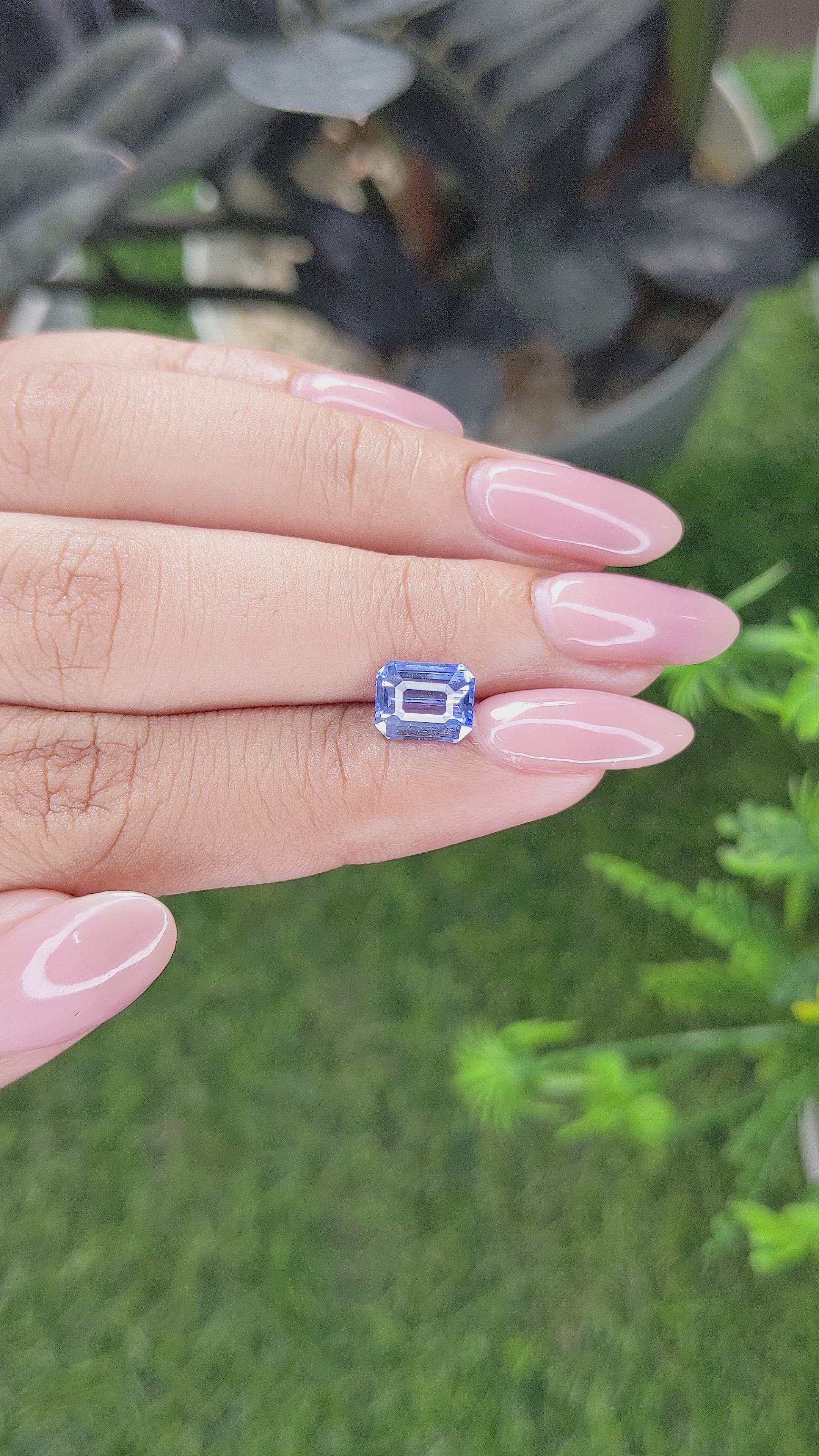 2.11 Ct. Blue Sapphire from Africa Size Video