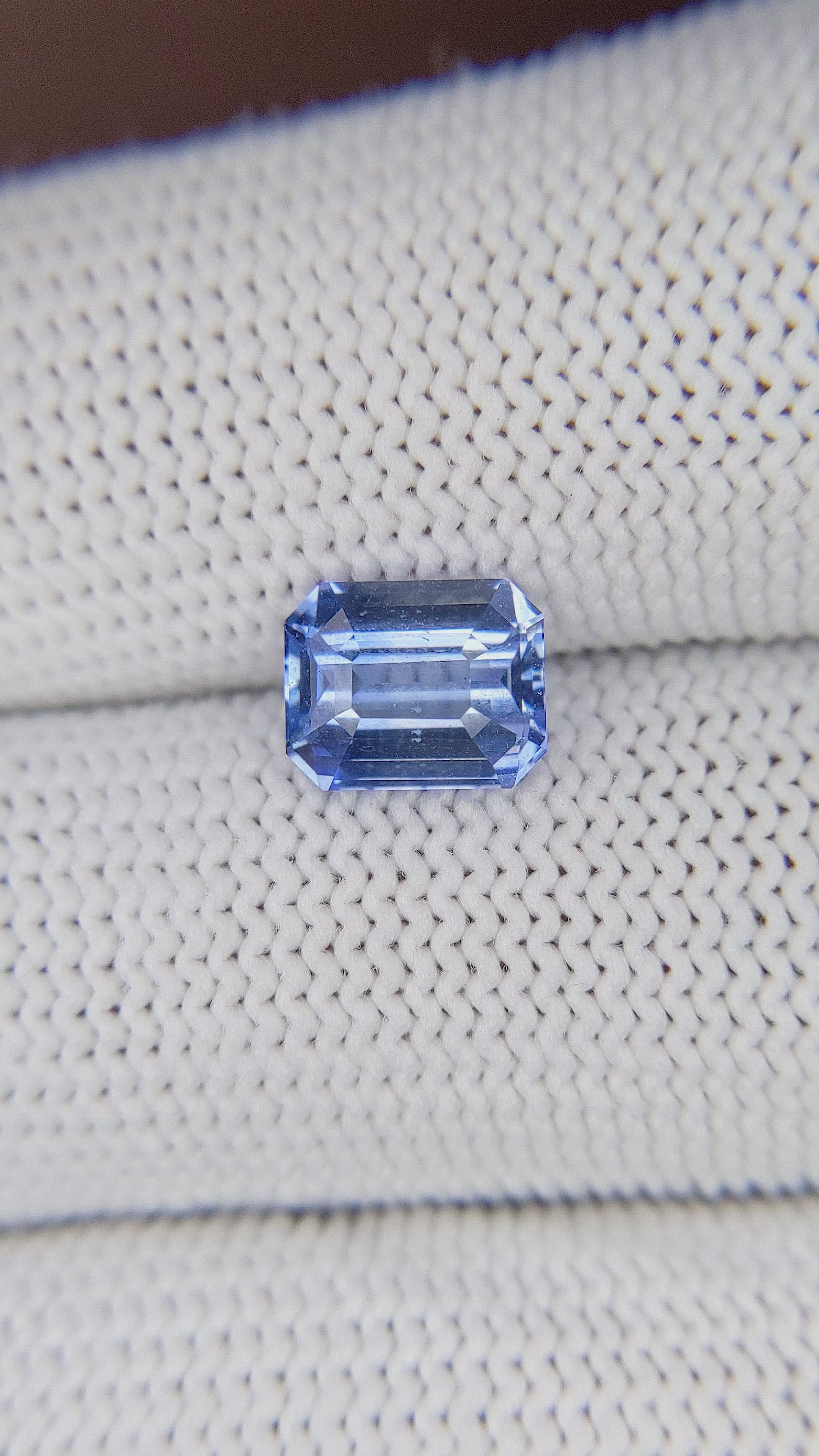 2.11 Ct. Blue Sapphire from Africa Size Video