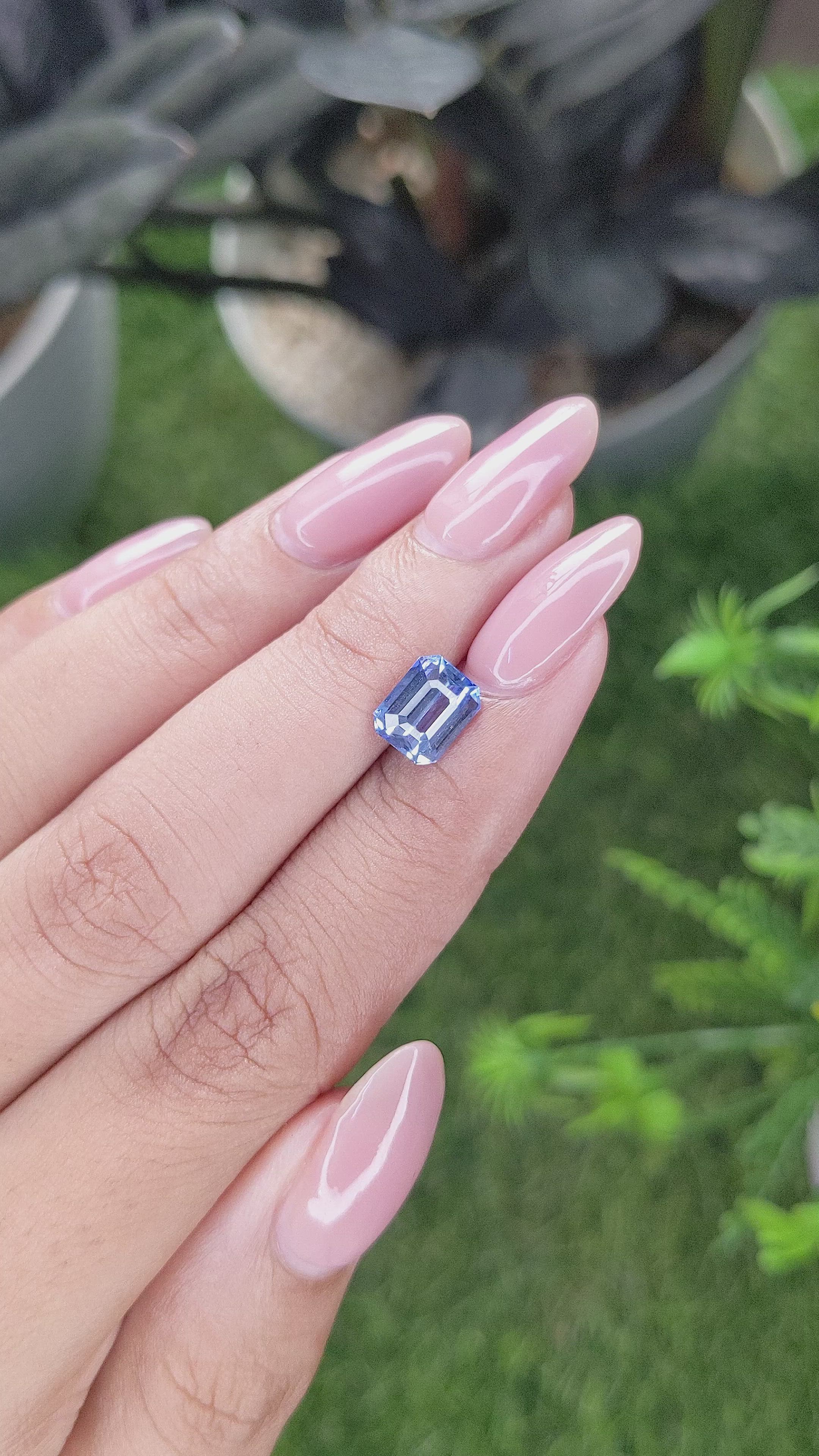 2.11 Ct. Blue Sapphire from Africa Size Video