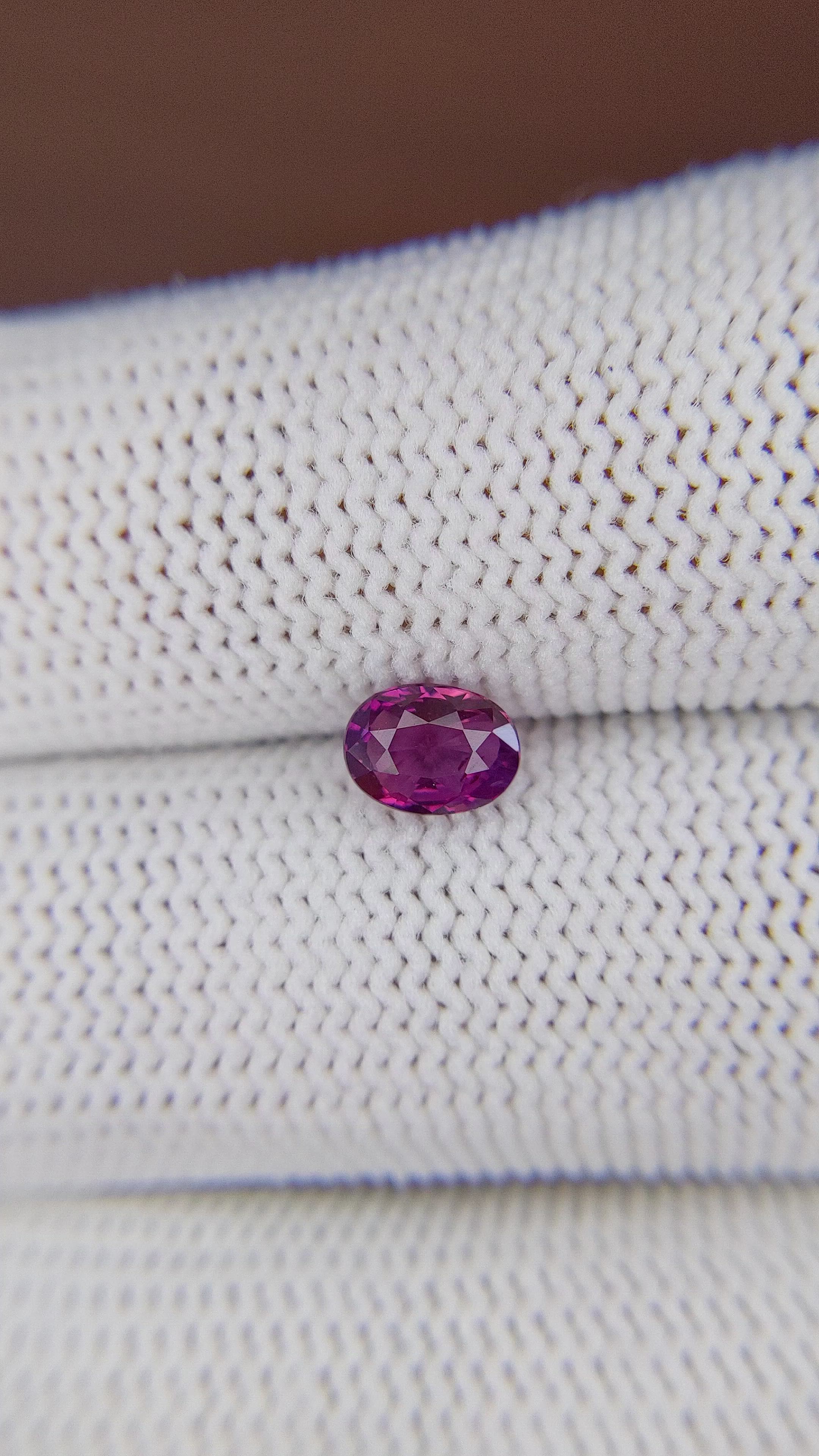 1.01 Ct. Pinkish Purple Sapphire from Madagascar Size Video