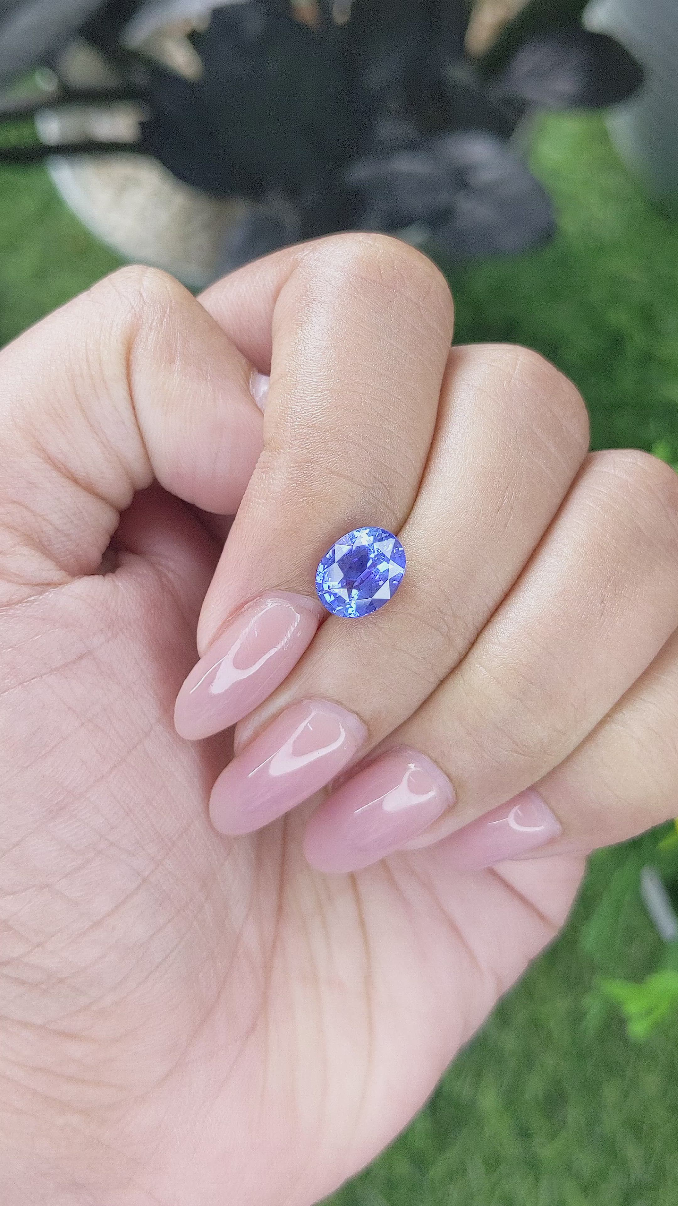 2.55 Ct. Blue Sapphire from Ceylon (Sri Lanka) Size Video