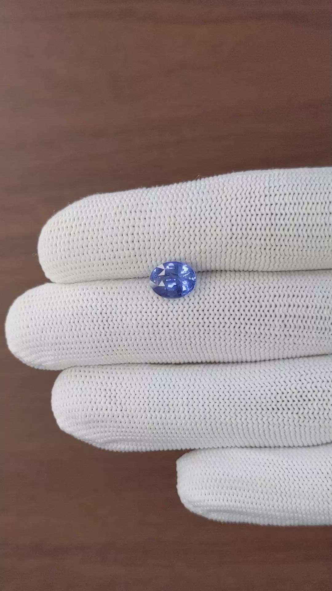 2.55 Ct. Blue Sapphire from Ceylon (Sri Lanka) Size Video