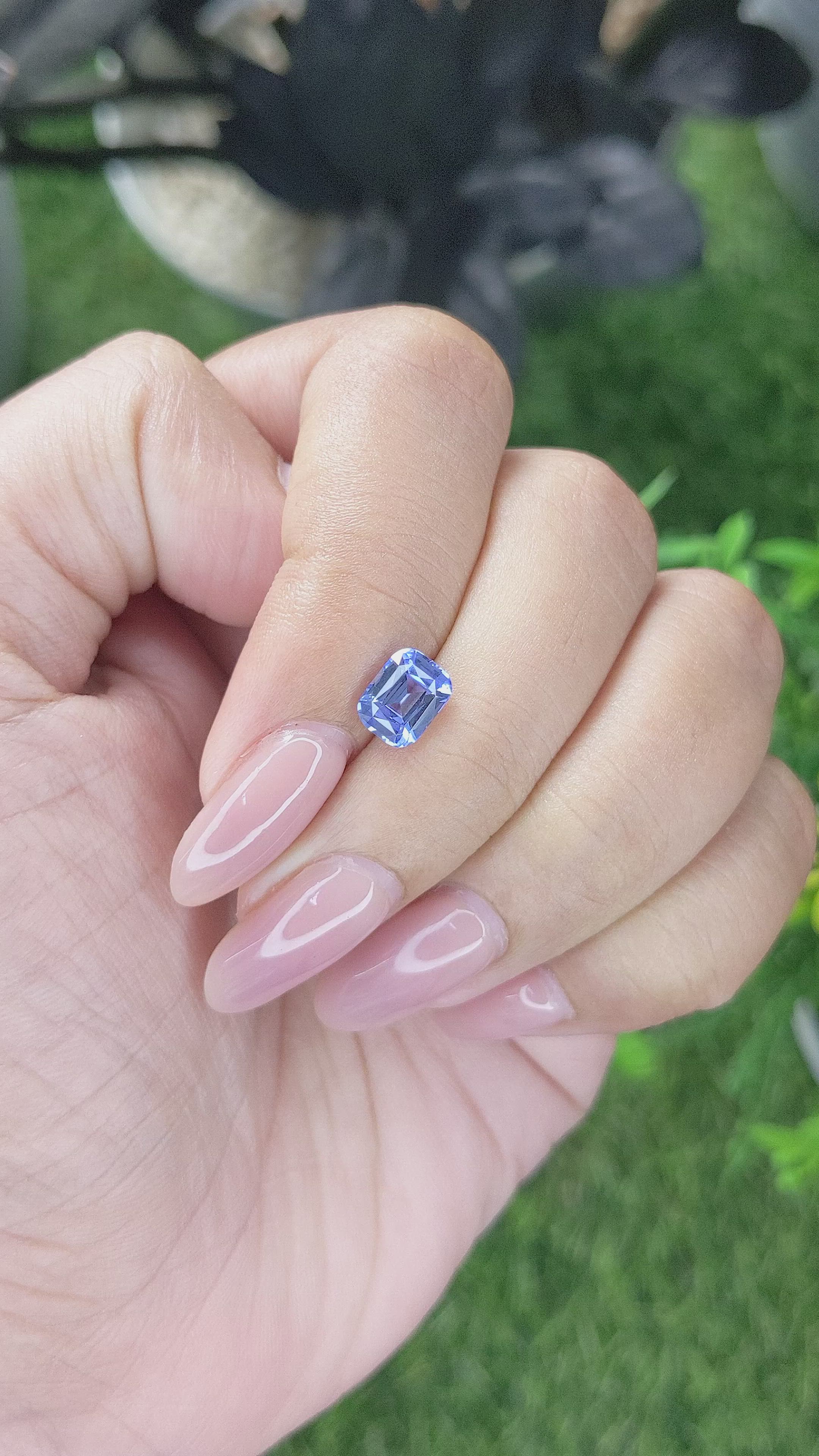1.58 Ct. Blue Sapphire from Ceylon (Sri Lanka) Size Video