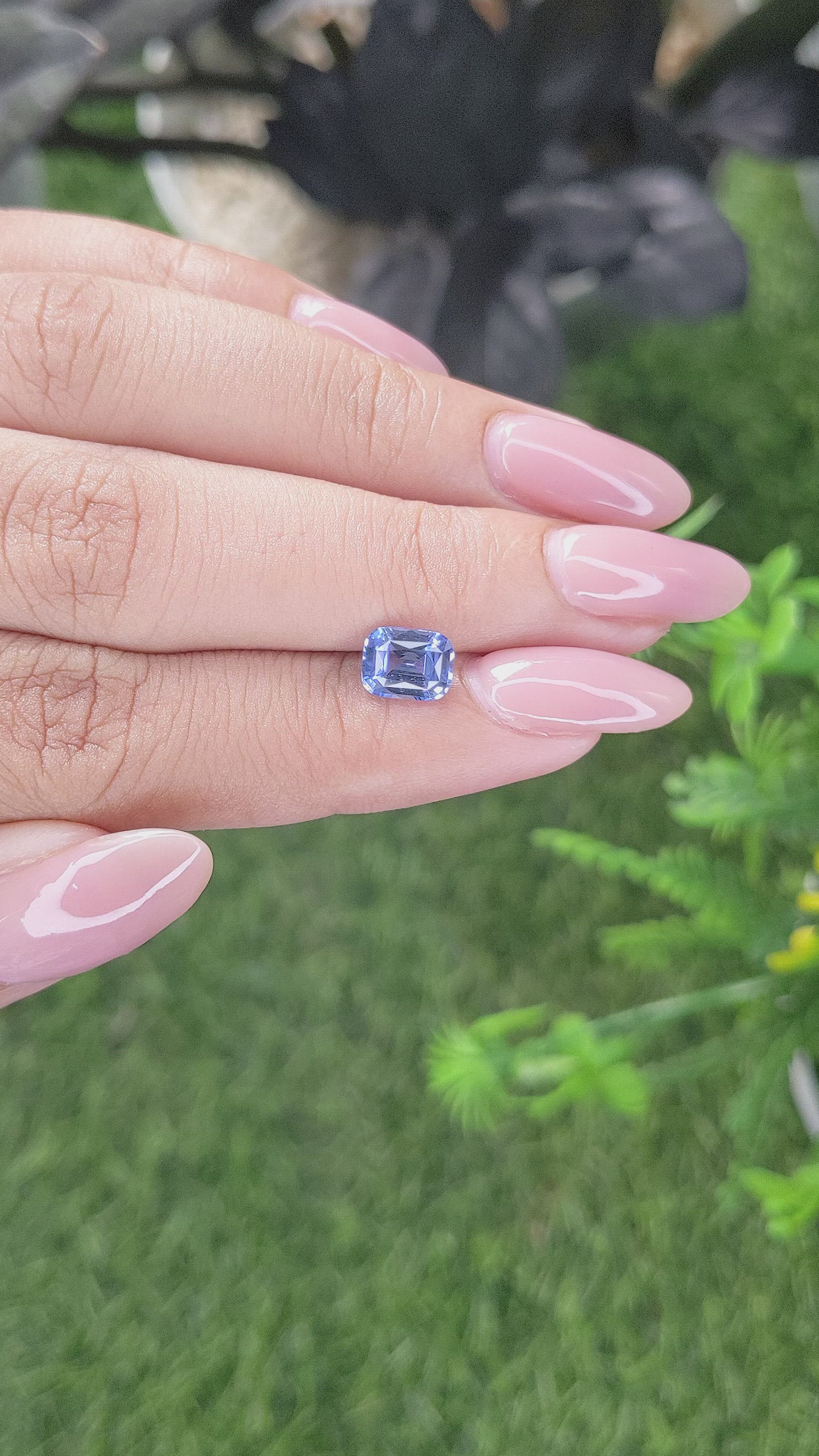 1.58 Ct. Blue Sapphire from Ceylon (Sri Lanka) Size Video