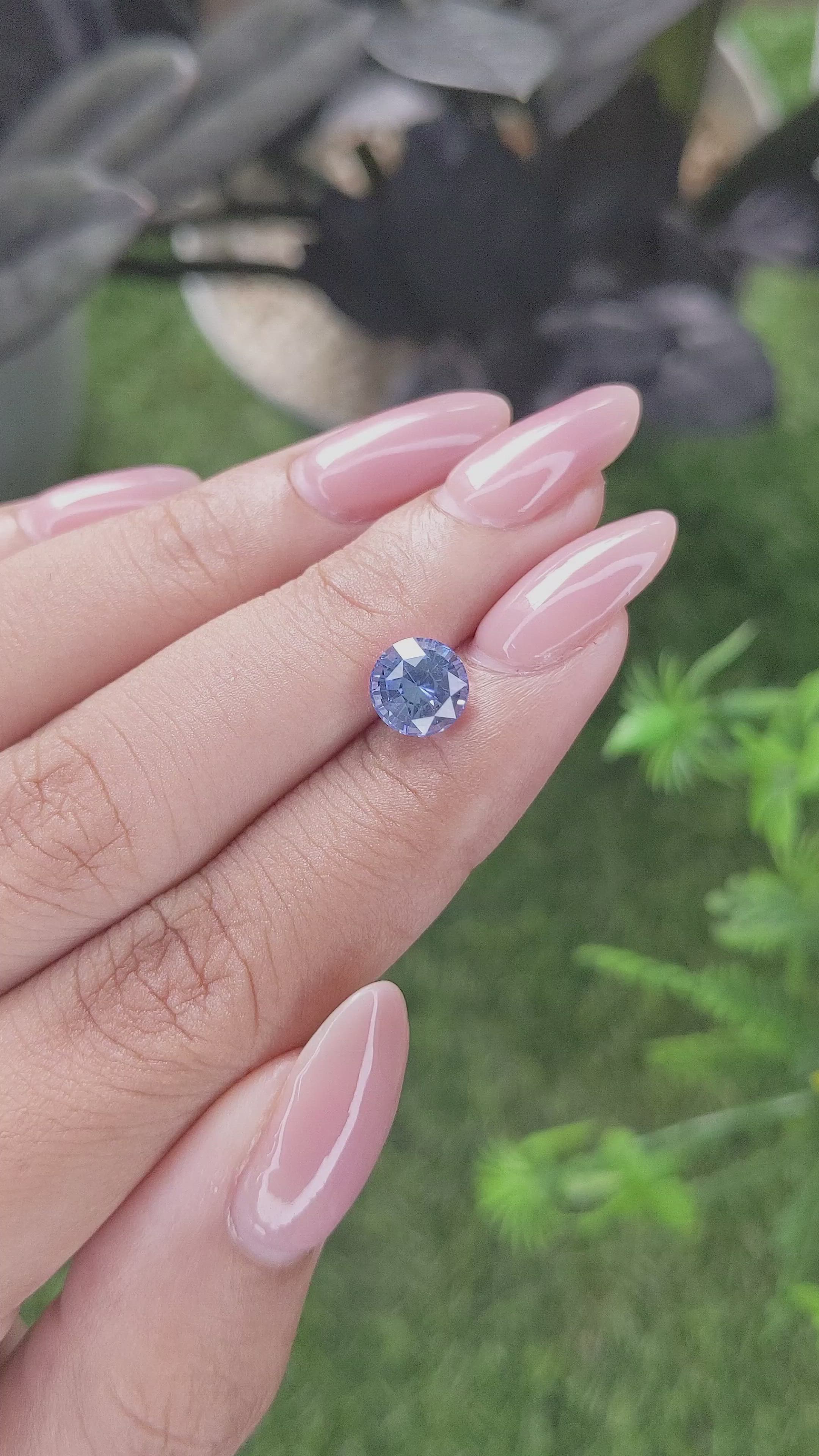 2.08 Ct. Blue Sapphire from Ceylon (Sri Lanka) Size Video