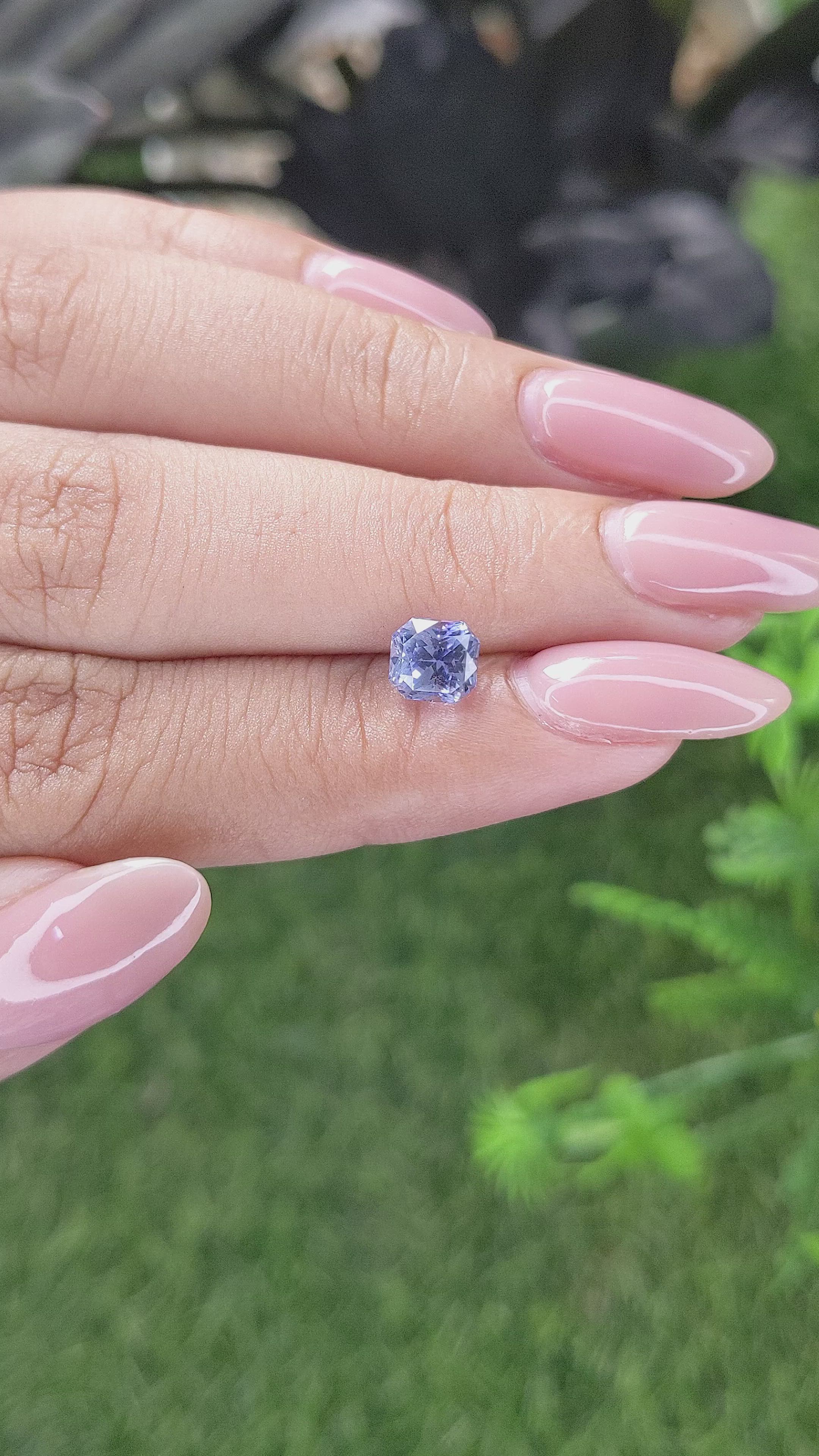 1.57 Ct. Blue Sapphire from Ceylon (Sri Lanka) Size Video