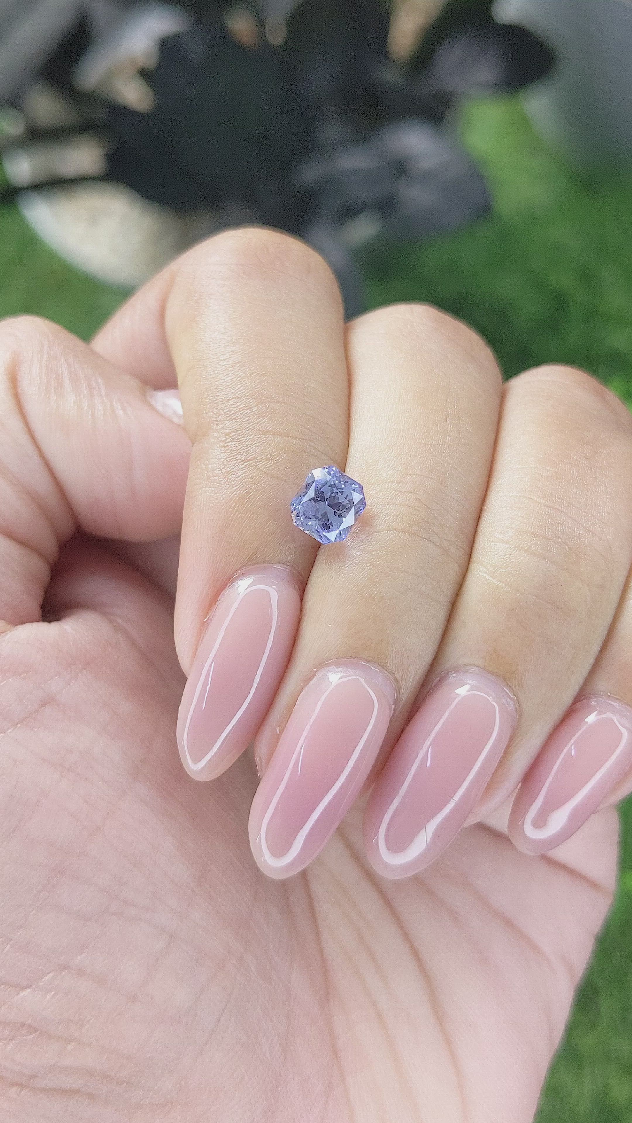 1.57 Ct. Blue Sapphire from Ceylon (Sri Lanka) Size Video