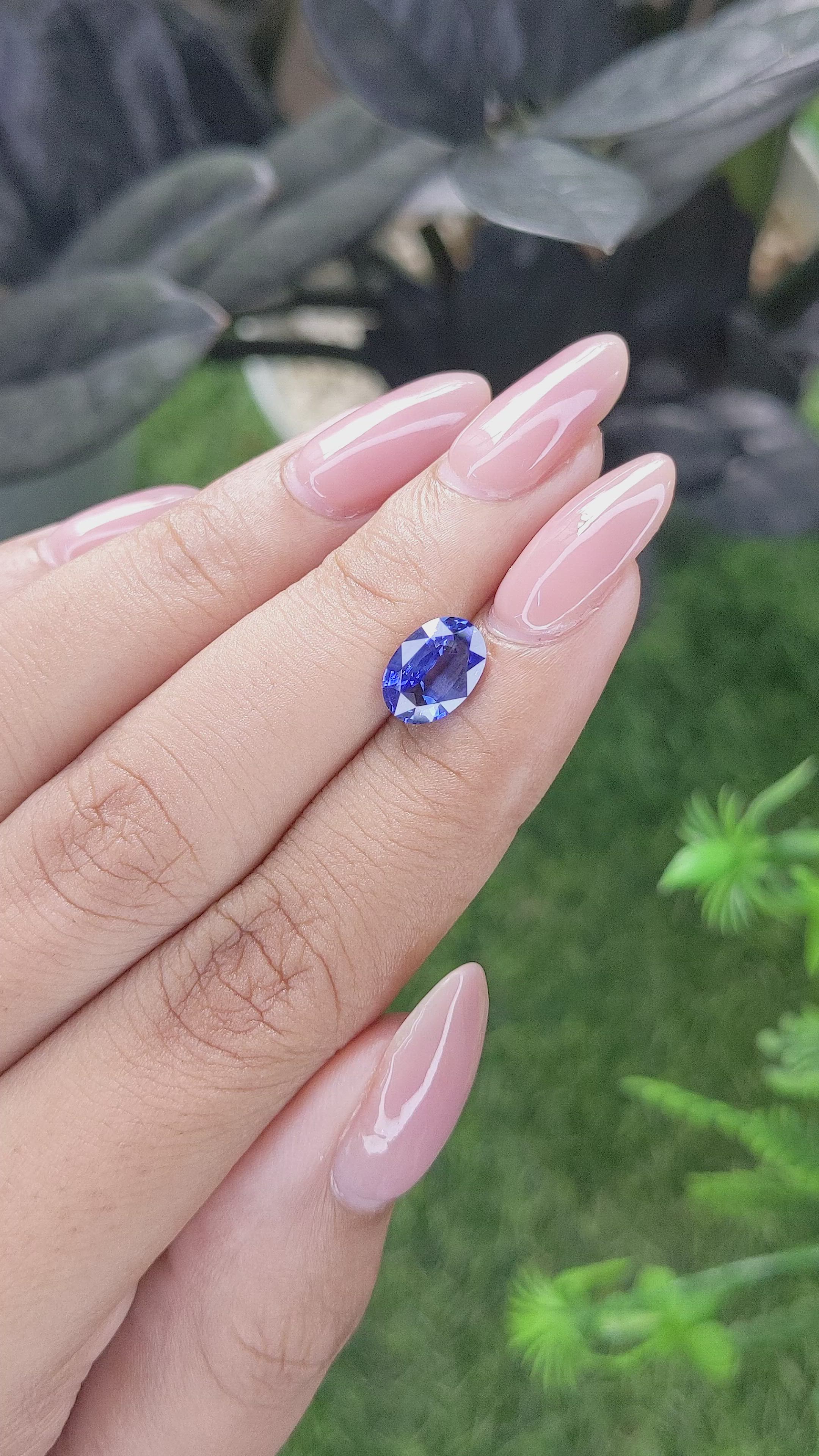 2.01 Ct. Blue Sapphire from Ceylon (Sri Lanka) Size Video