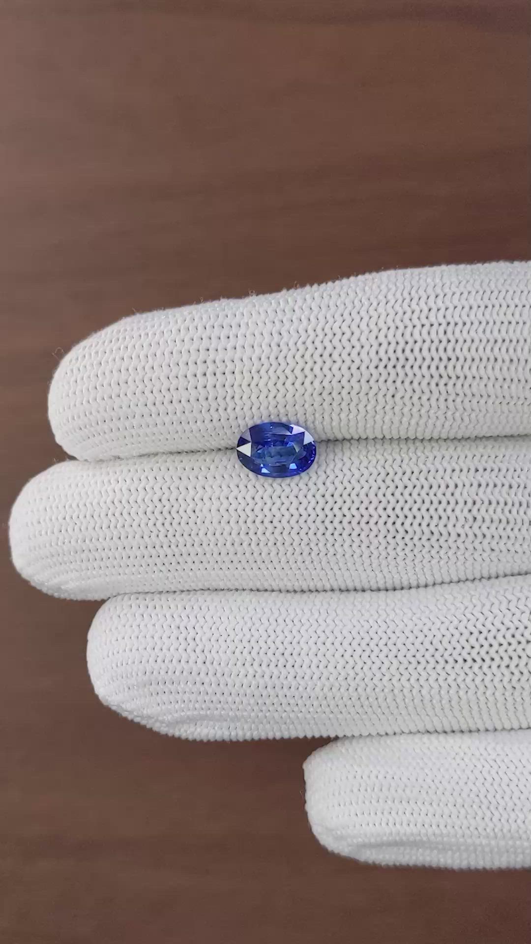 2.01 Ct. Blue Sapphire from Ceylon (Sri Lanka) Size Video
