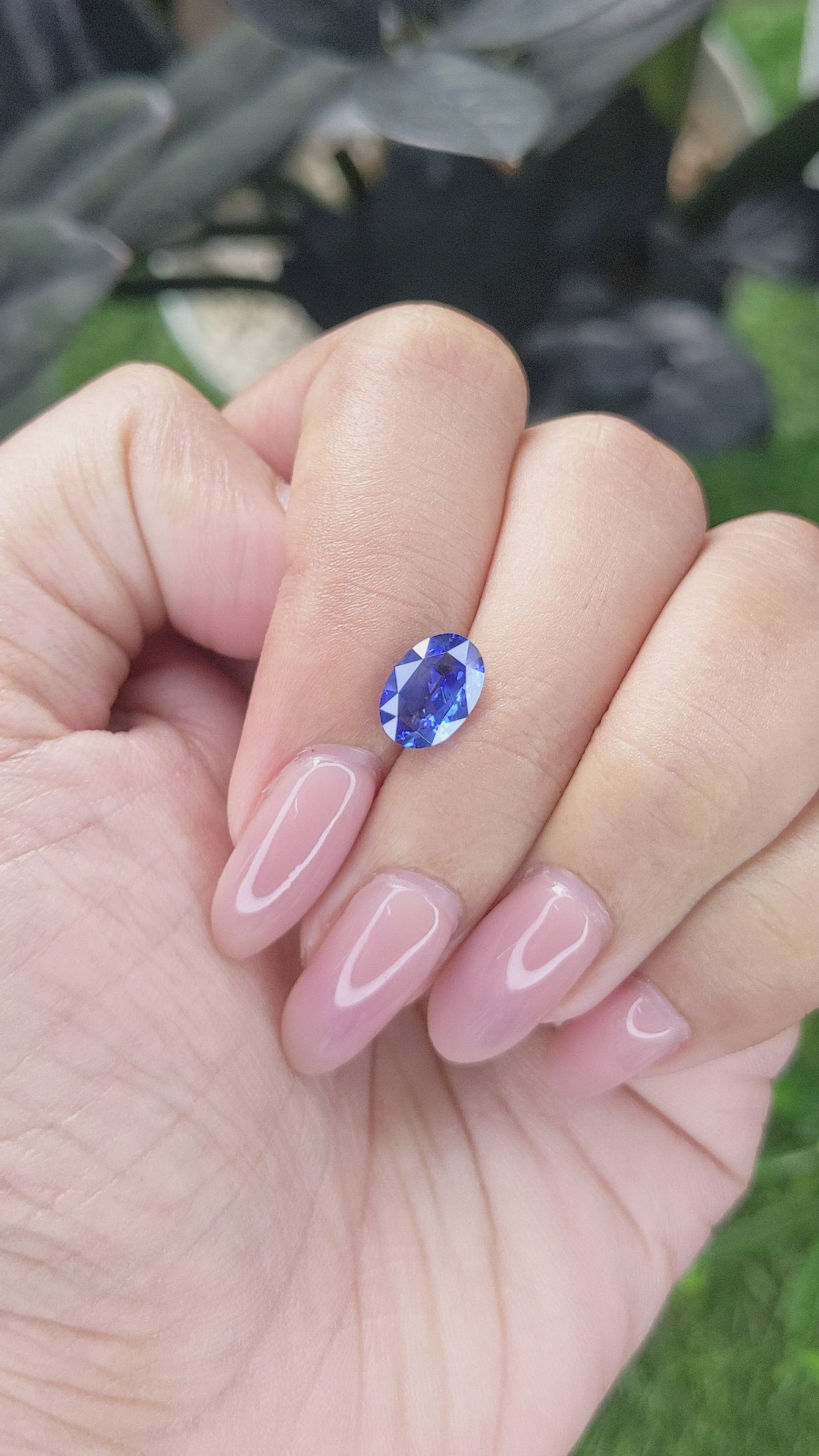 2.01 Ct. Blue Sapphire from Ceylon (Sri Lanka) Size Video