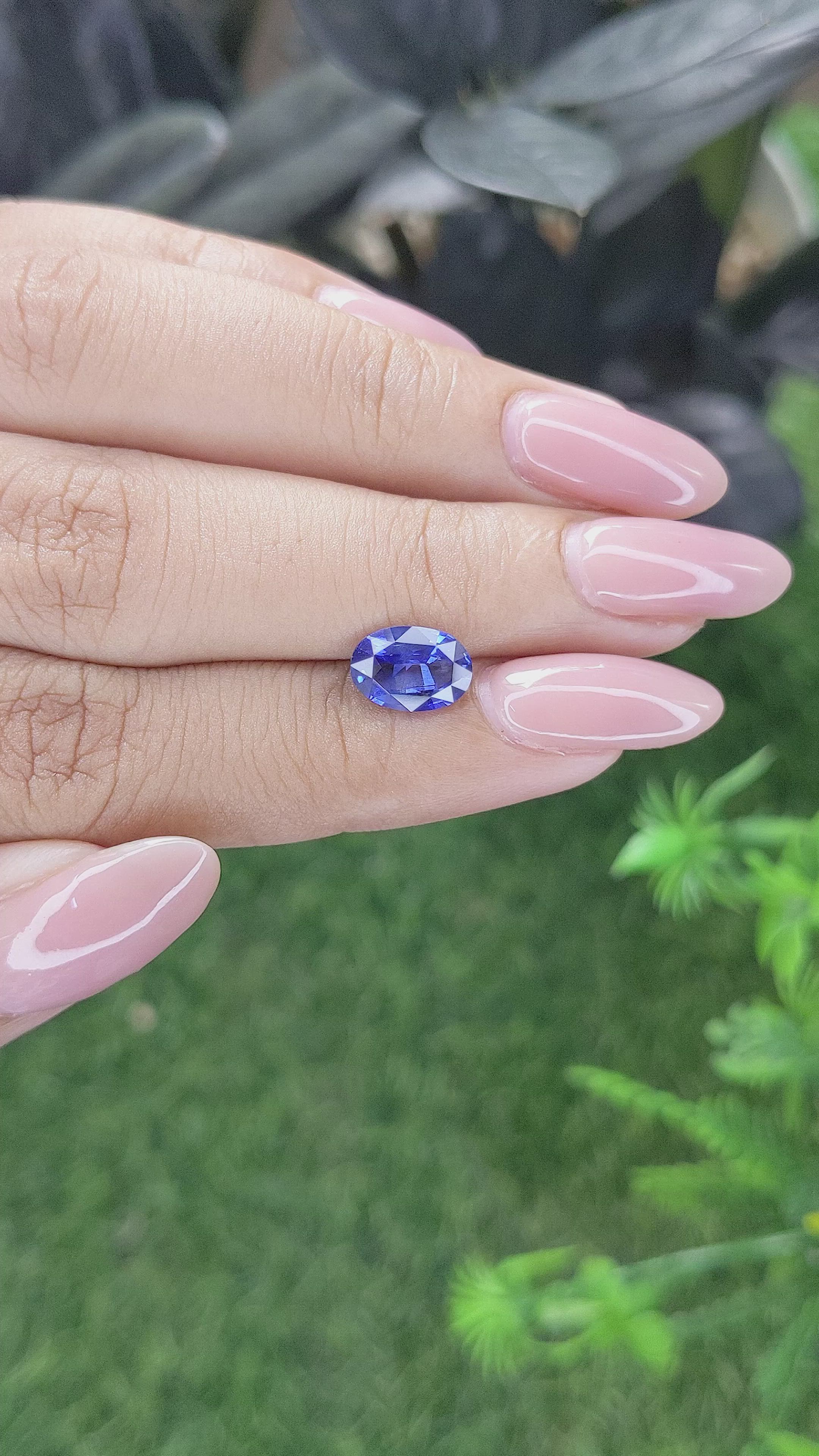2.01 Ct. Blue Sapphire from Ceylon (Sri Lanka) Size Video