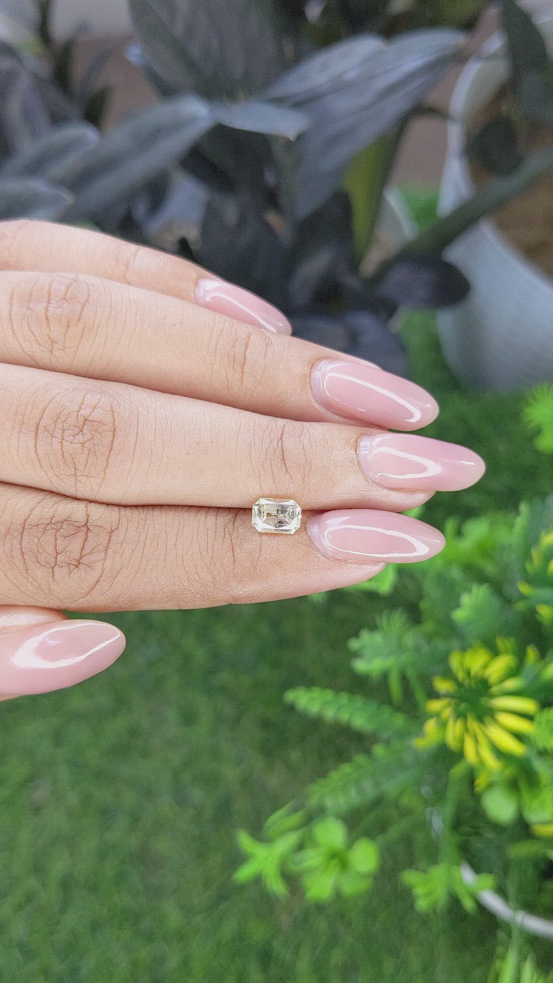 0.98 Ct. Yellow Sapphire from Ceylon (Sri Lanka) Size Video