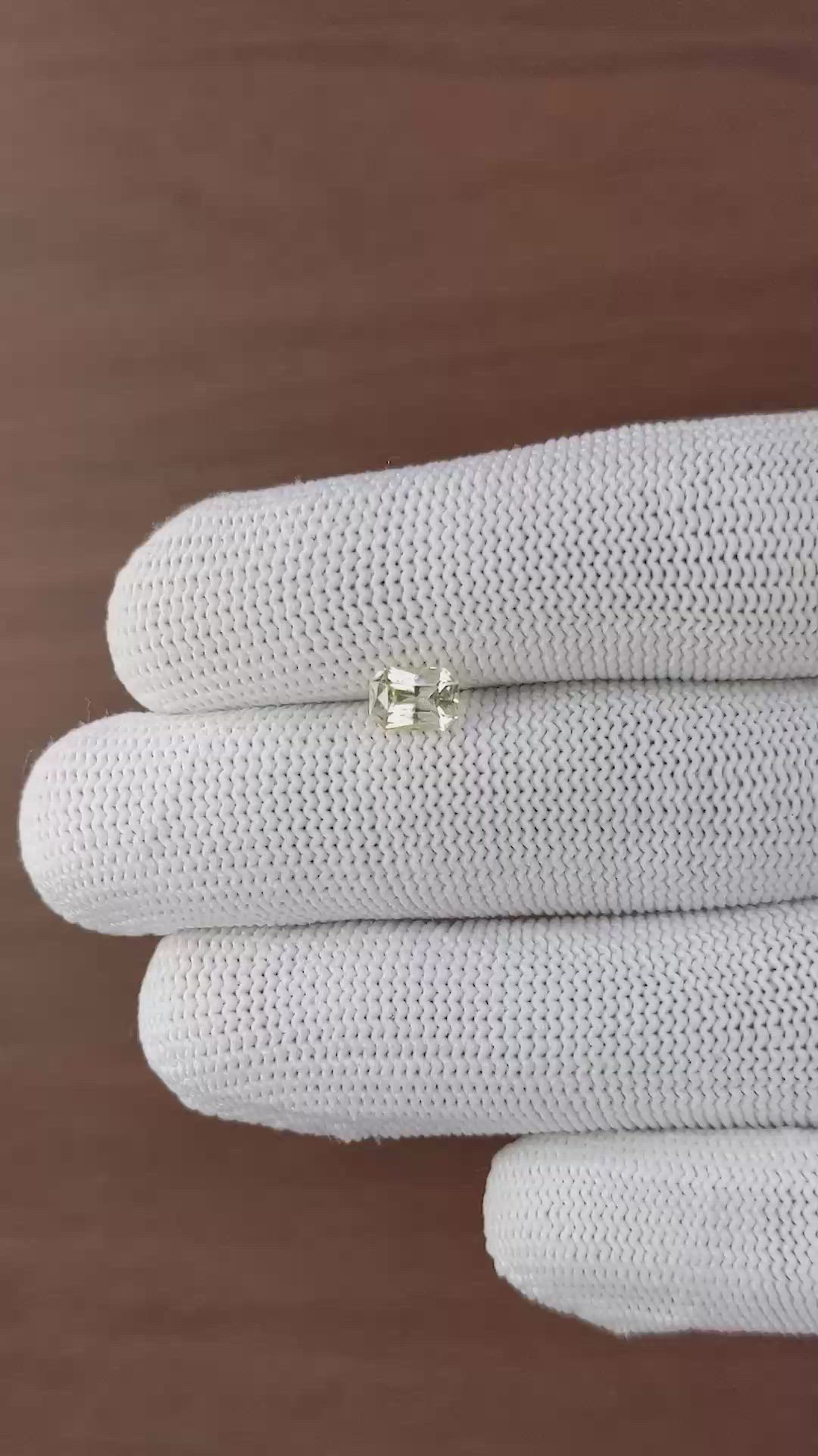 0.98 Ct. Yellow Sapphire from Ceylon (Sri Lanka) Size Video