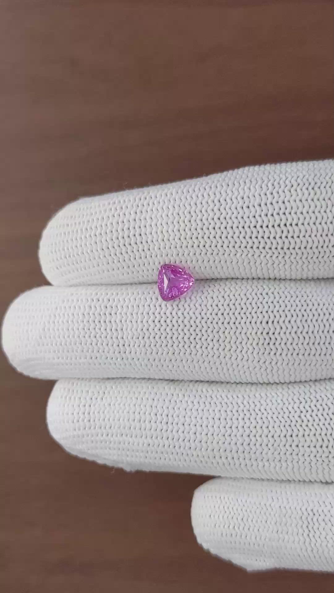 1.17 Ct. Pink Sapphire from Ceylon (Sri Lanka) Size Video