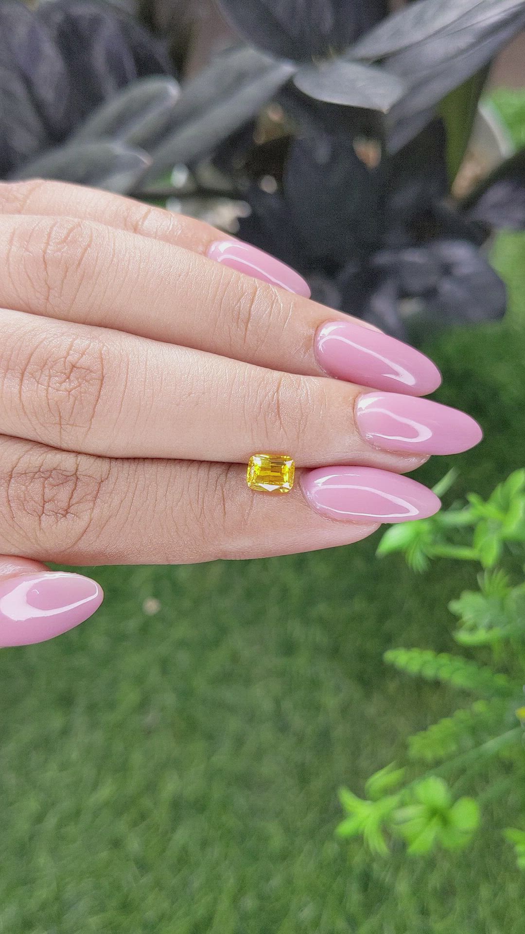1.03 Ct. Yellow Sapphire from Ceylon (Sri Lanka) Size Video
