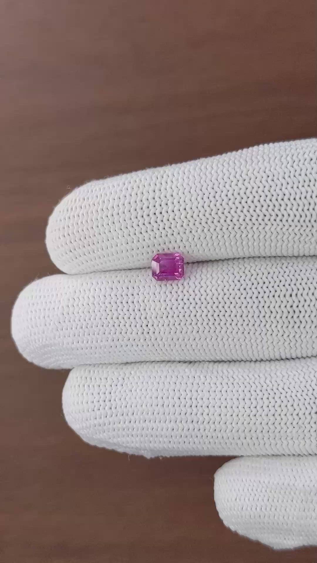 1.12 Ct. Pink Sapphire from Mozambique Size Video