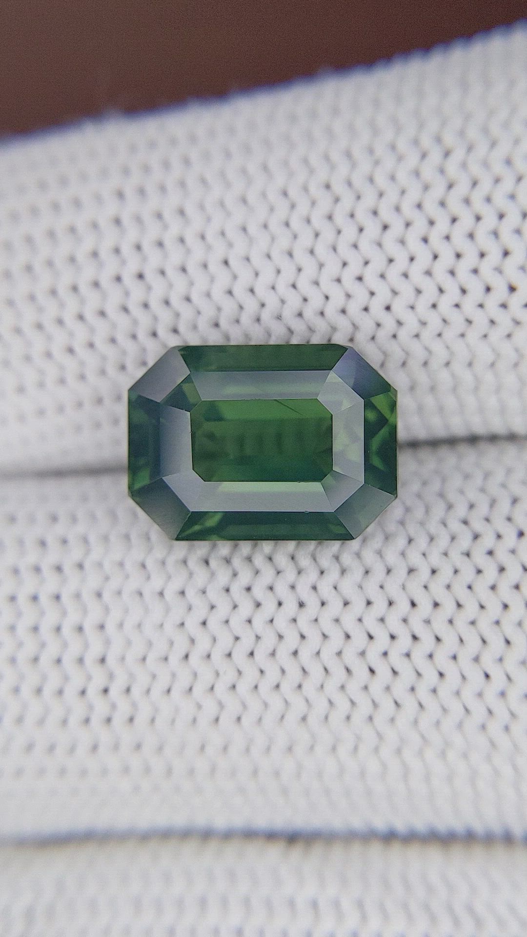 6.51 Ct. Bluish Green Sapphire from India Size Video