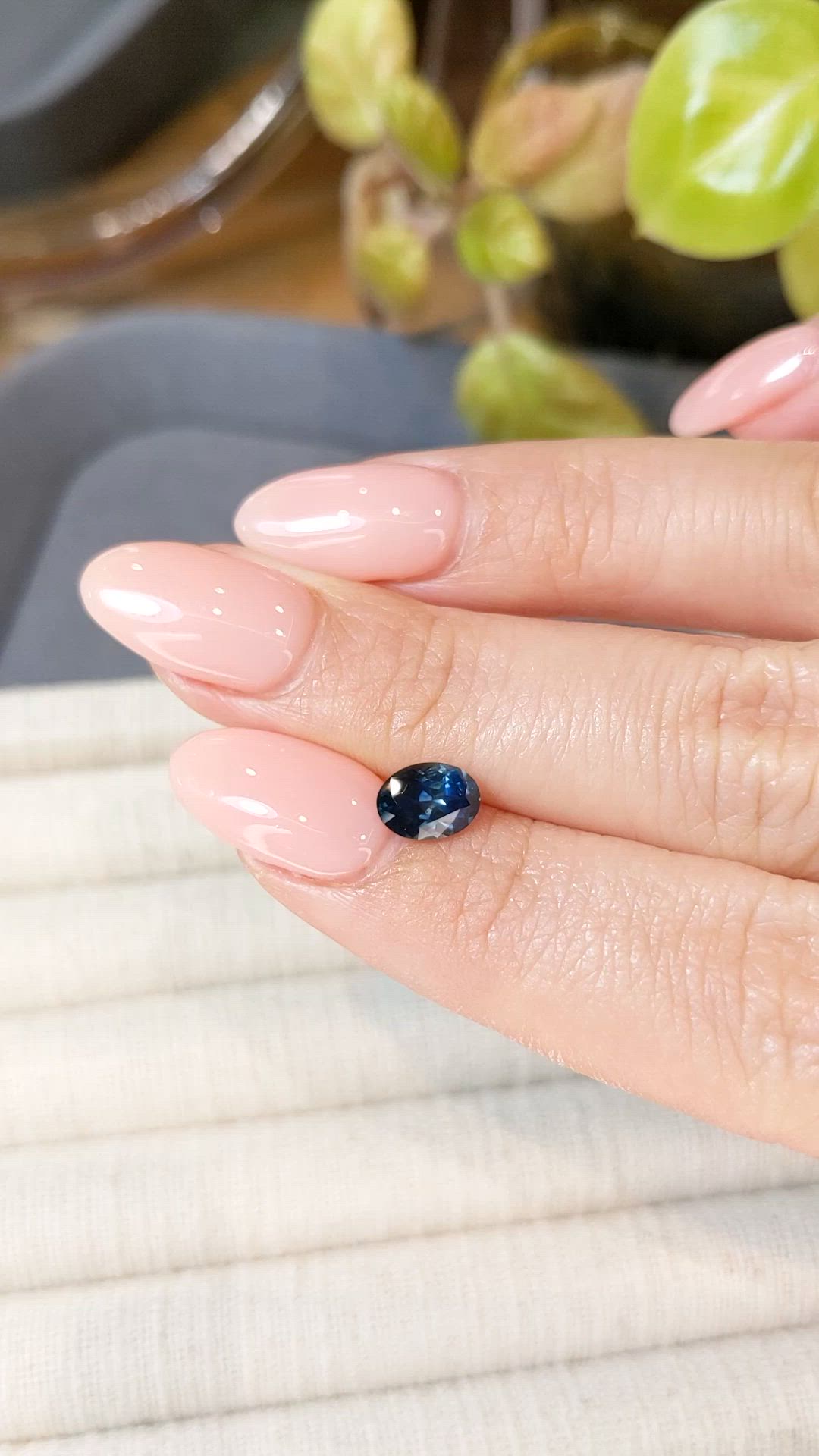1.20 Ct. Greenish Blue Sapphire from Montana Size Video
