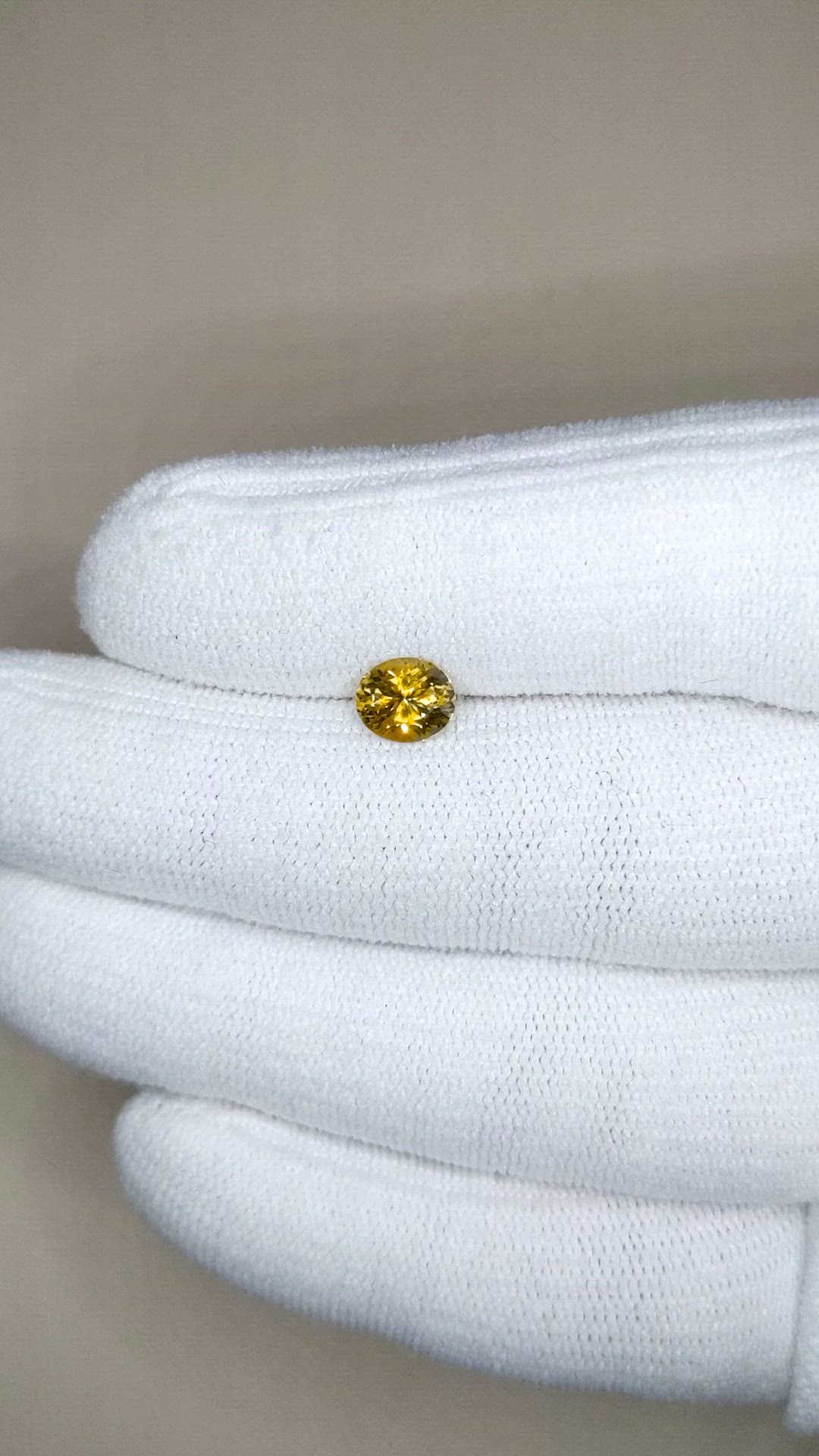 1.04 Ct. Yellow Sapphire from Montana Size Video