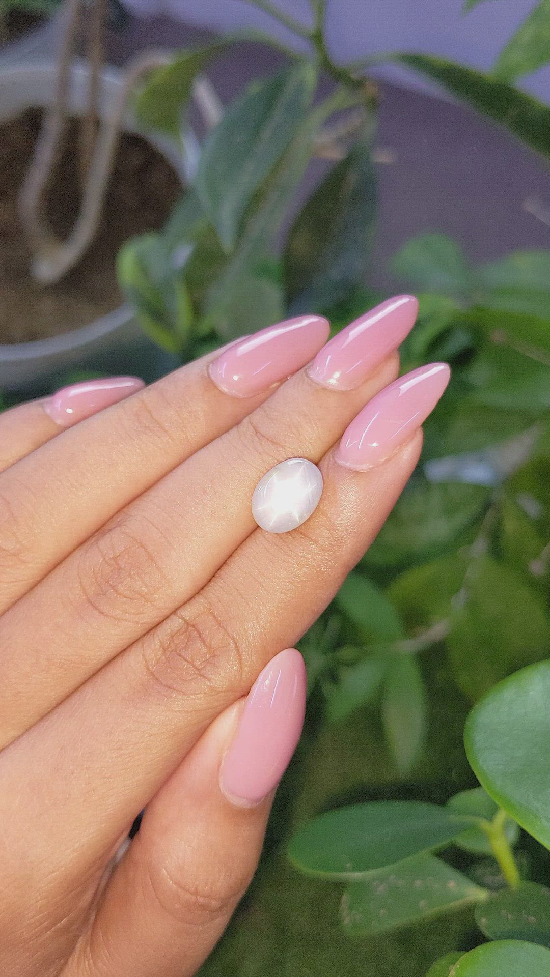 5.76 Ct. Grey Star Sapphire from Ceylon (Sri Lanka) Size Video