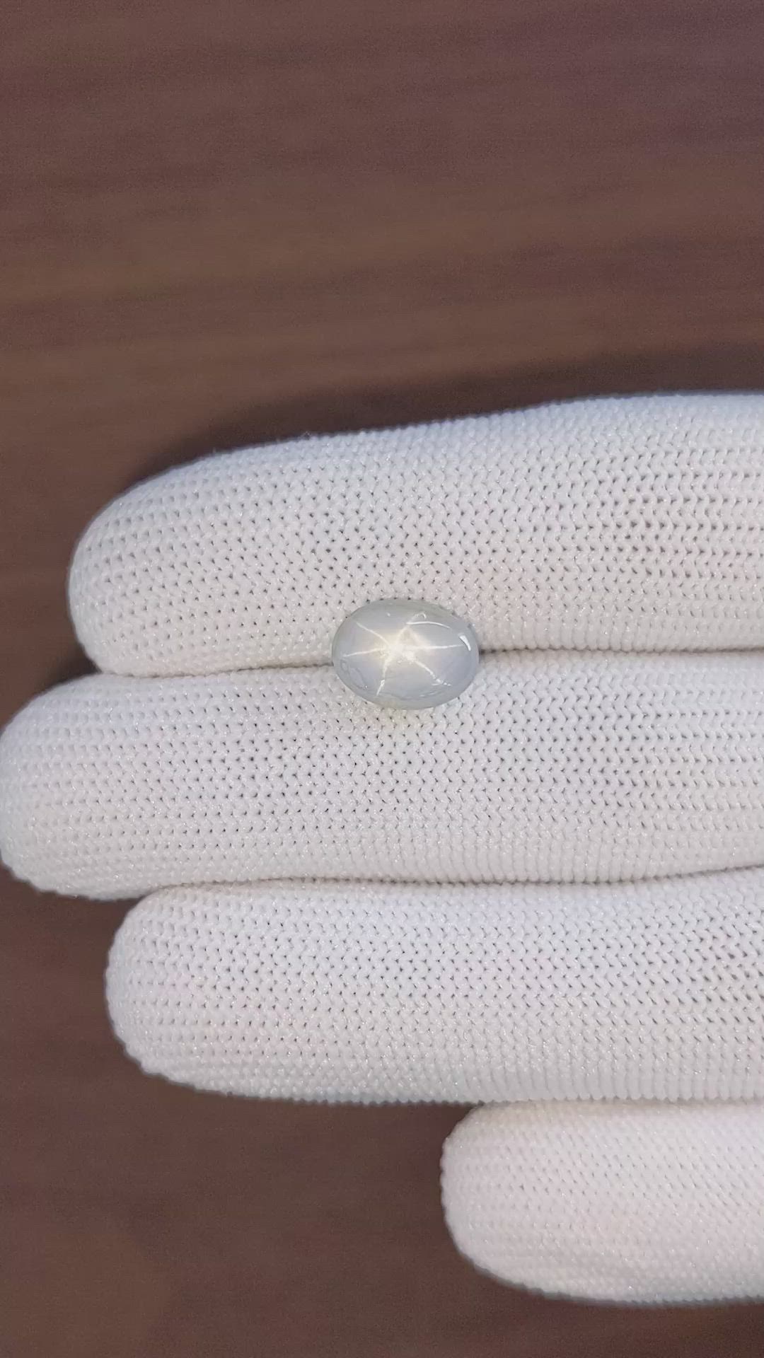5.76 Ct. Grey Star Sapphire from Ceylon (Sri Lanka) Size Video