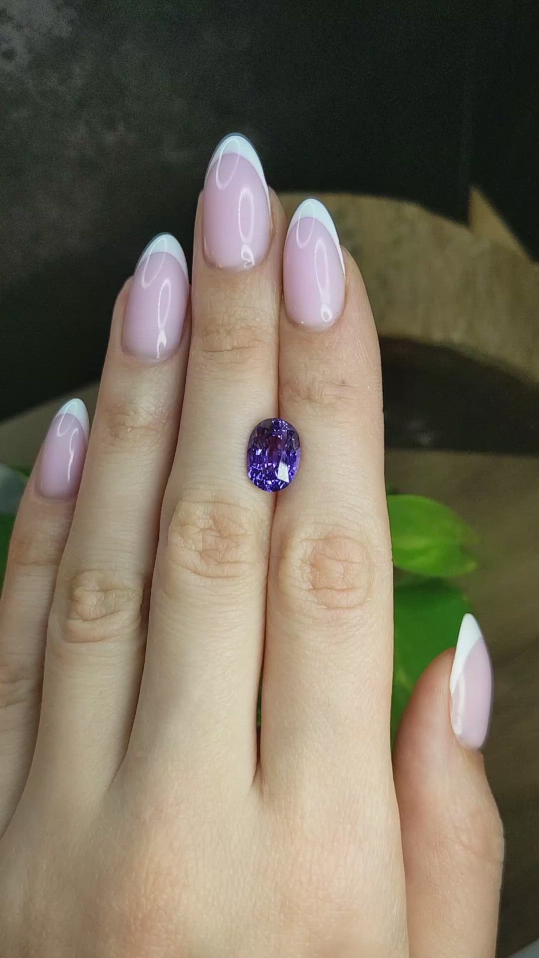 5.04 Ct. Purple Sapphire from Ceylon (Sri Lanka) Size Video