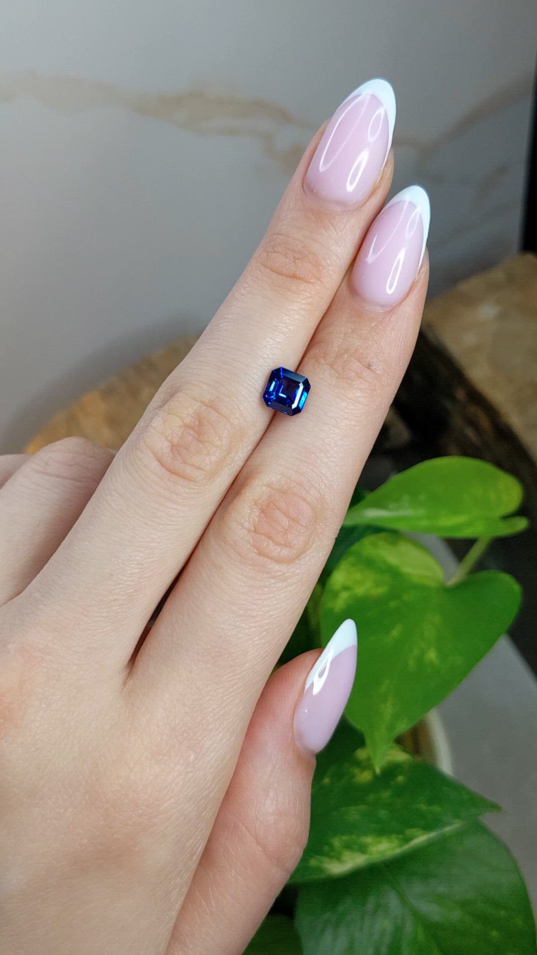 1.68 Ct. Blue Sapphire from Ceylon (Sri Lanka) Size Video
