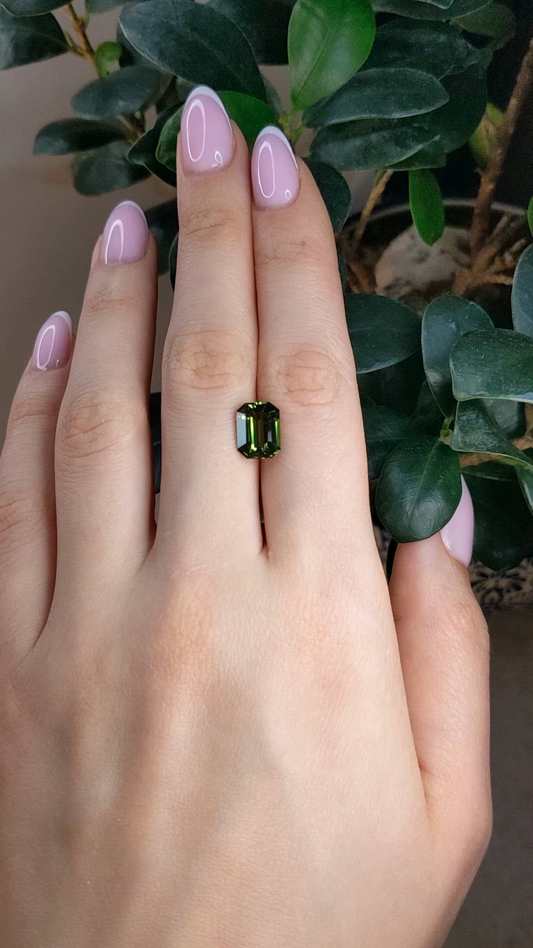 4.18 Ct. Green Sapphire from Madagascar Size Video
