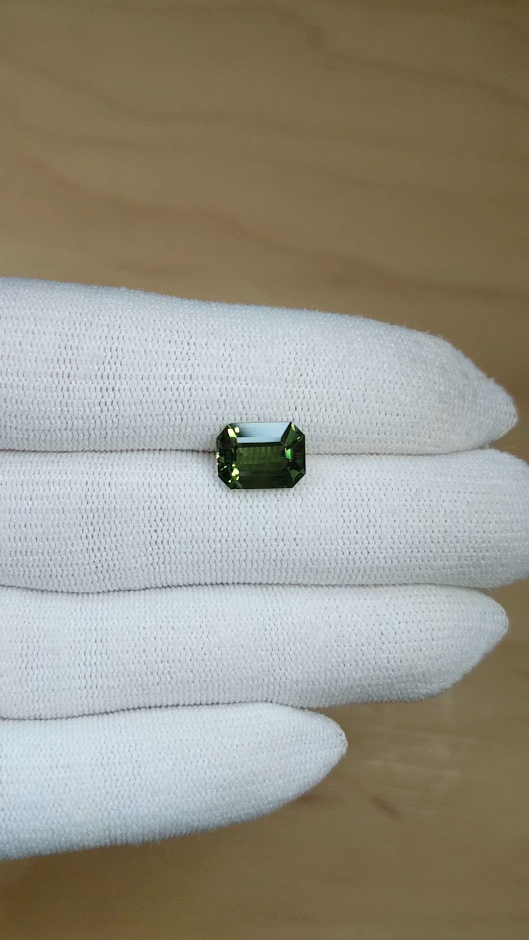 4.18 Ct. Green Sapphire from Madagascar Size Video