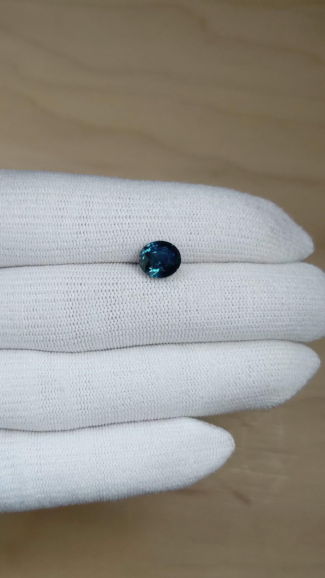 3.33 Ct. Greenish Blue Sapphire from Montana Size Video