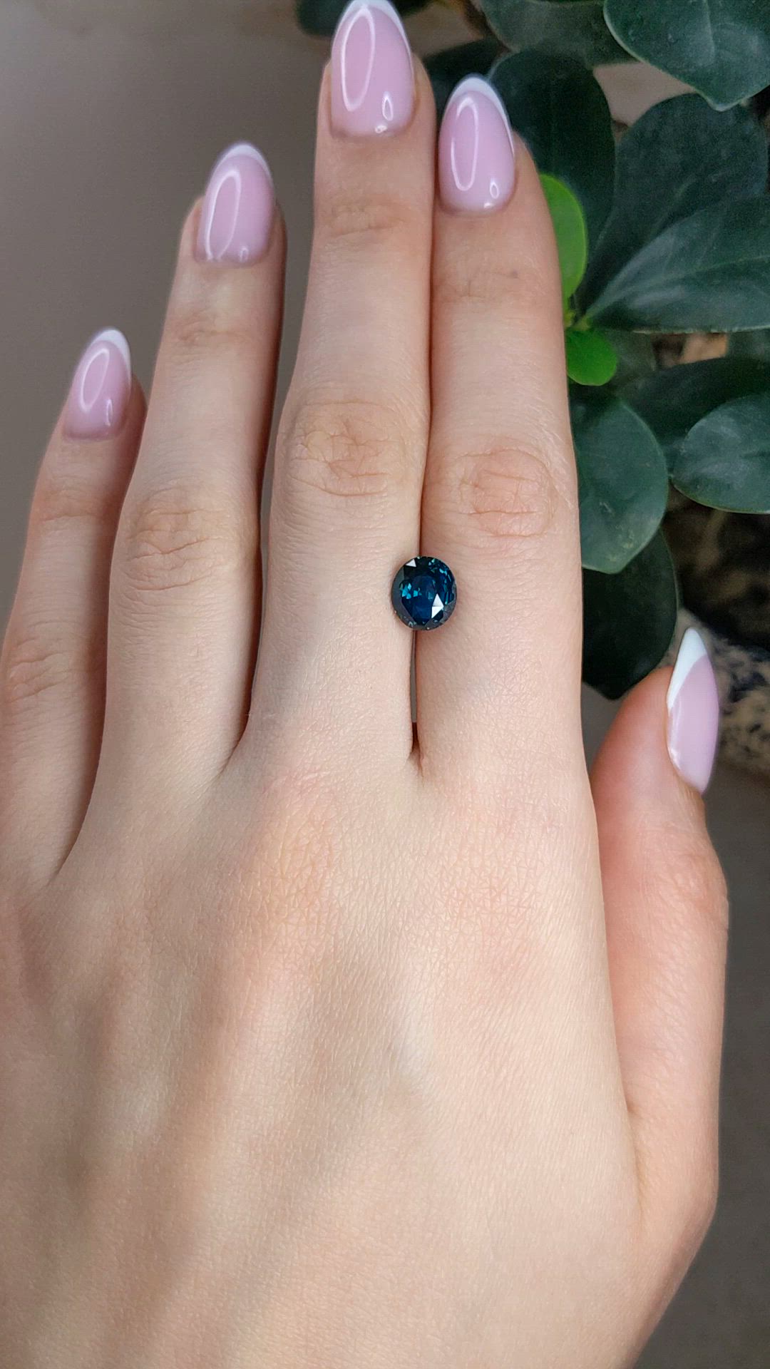 3.33 Ct. Greenish Blue Sapphire from Montana Size Video