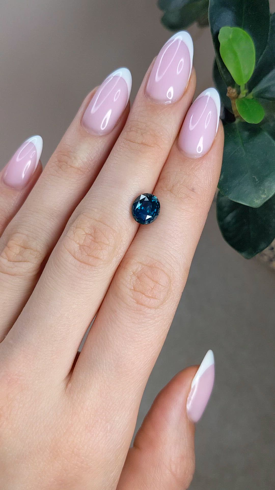 3.33 Ct. Greenish Blue Sapphire from Montana Size Video