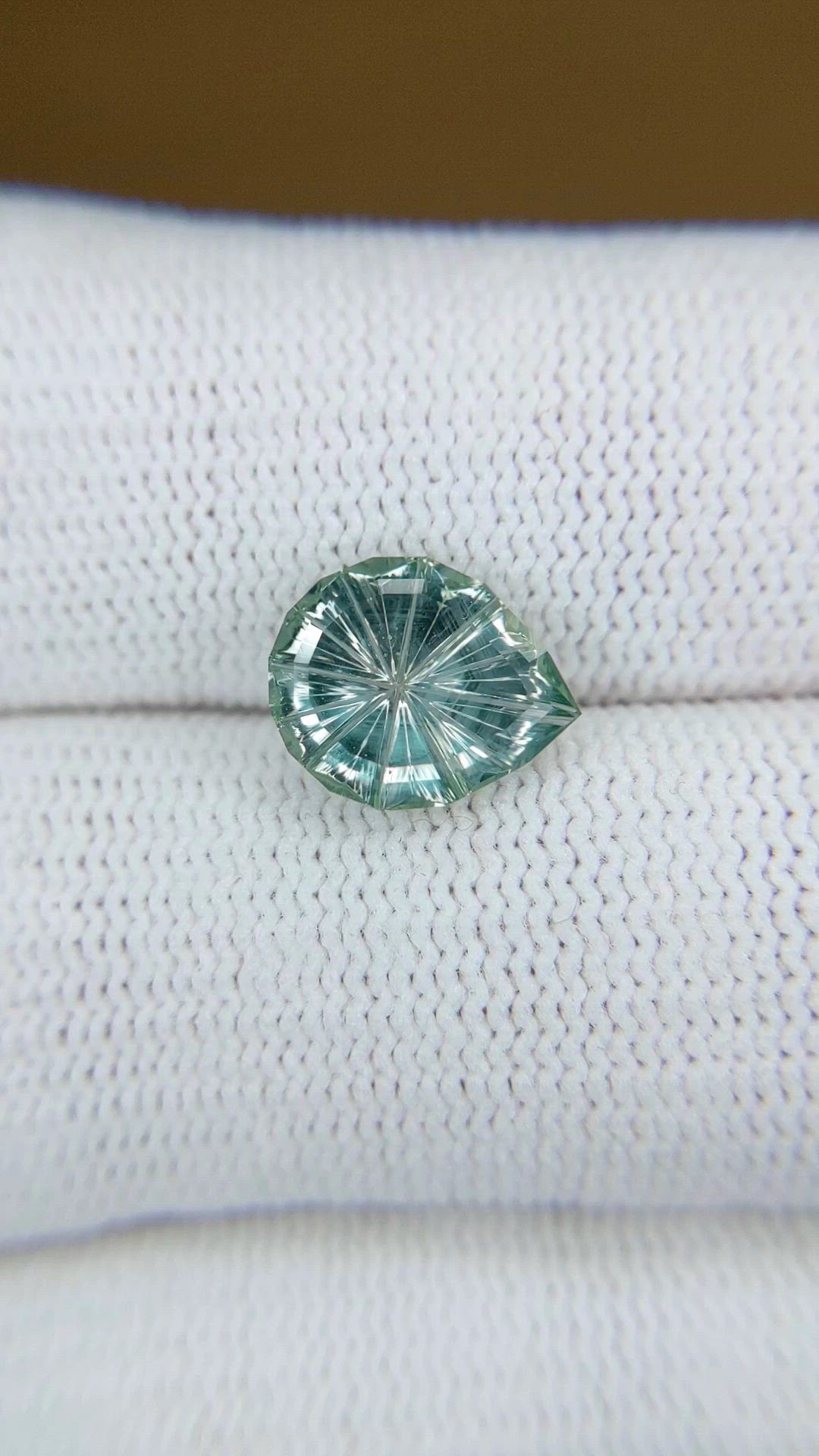 2.44 Ct. Bluish Green Sapphire from Montana Size Video