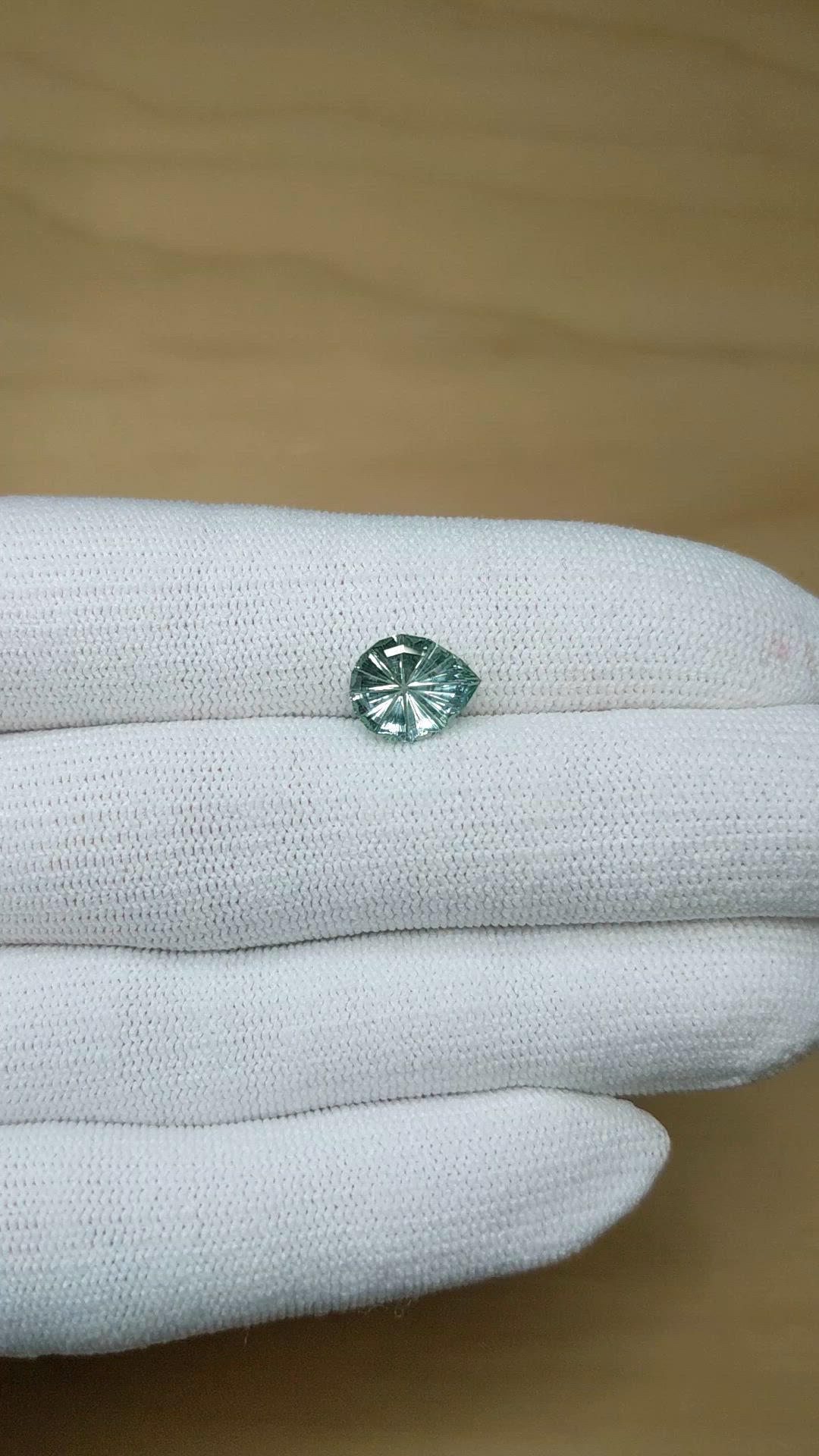 2.44 Ct. Bluish Green Sapphire from Montana Size Video