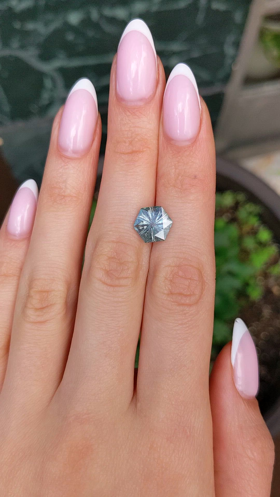 2.56 Ct. Bluish Green Sapphire from Montana Size Video